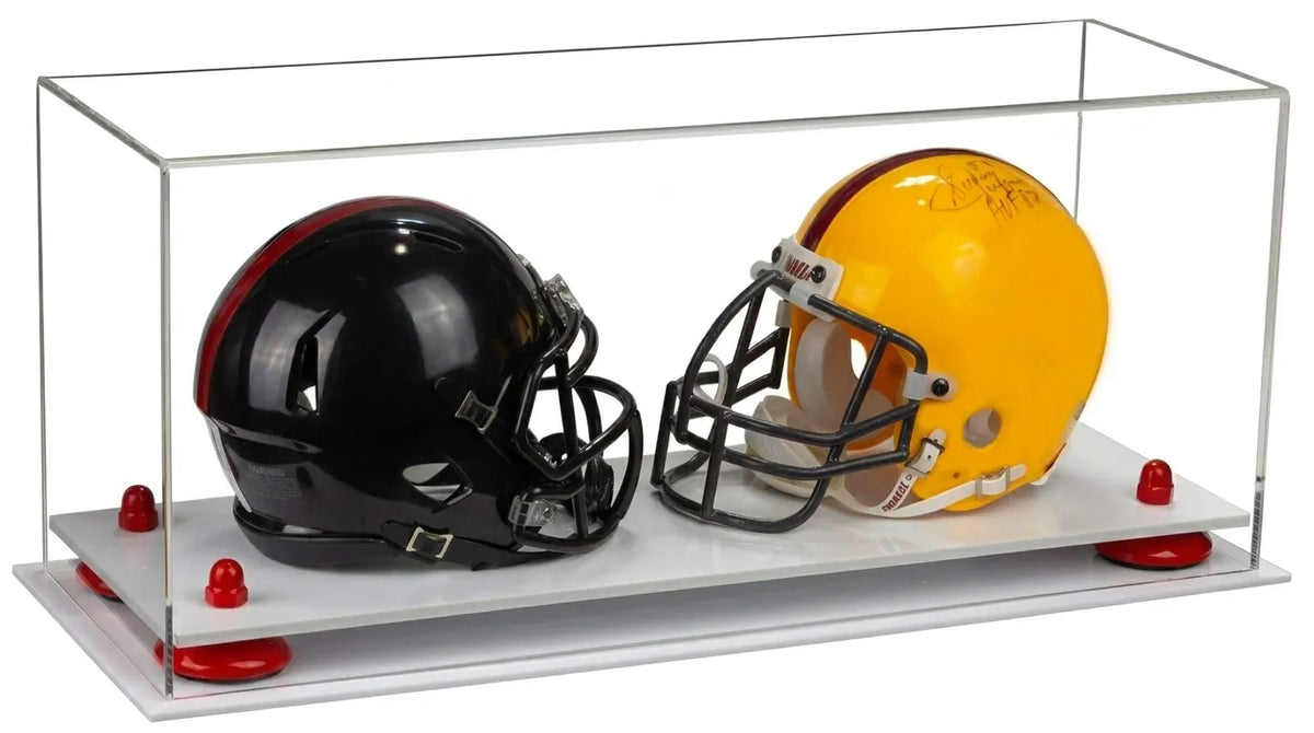 2 Mini Helmet or Mini Football with Mini Helmet Display Case - Clear (A019/V46)