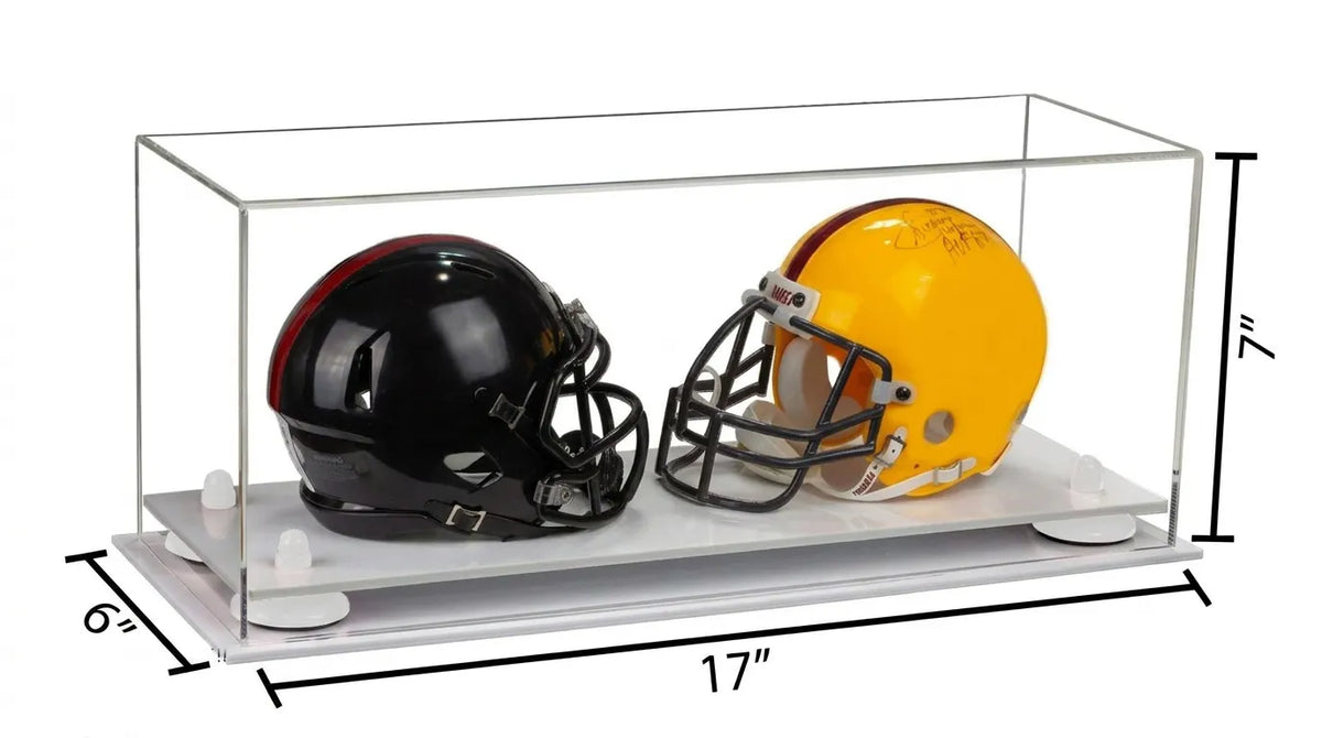 2 Mini Helmet or Mini Football with Mini Helmet Display Case - Clear (A019/V46)