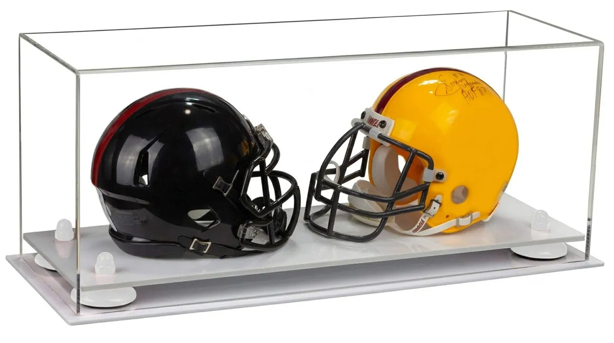 2 Mini Helmet or Mini Football with Mini Helmet Display Case - Clear (A019/V46)