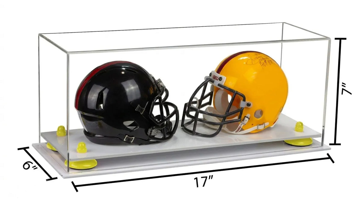 2 Mini Helmet or Mini Football with Mini Helmet Display Case - Clear (A019/V46)