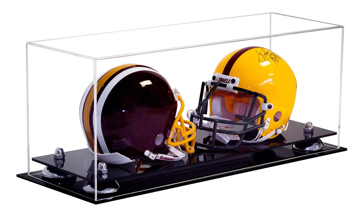2 Mini Helmet or Mini Football with Mini Helmet Display Case - Clear (A019/V46)