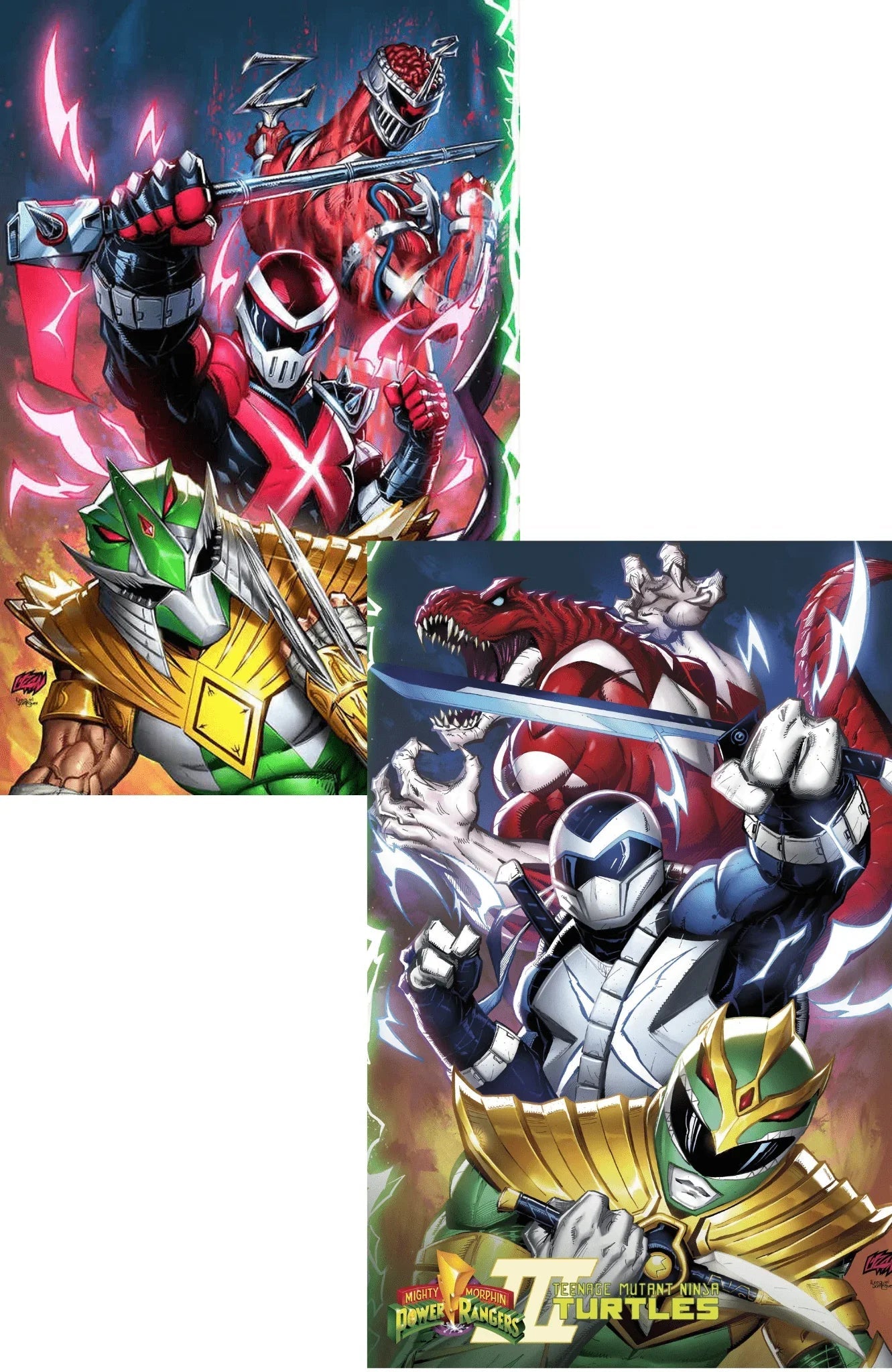 MMPR TMNT III #1  & #2 Connecting Set - ECC Franck Uzan Exclusive