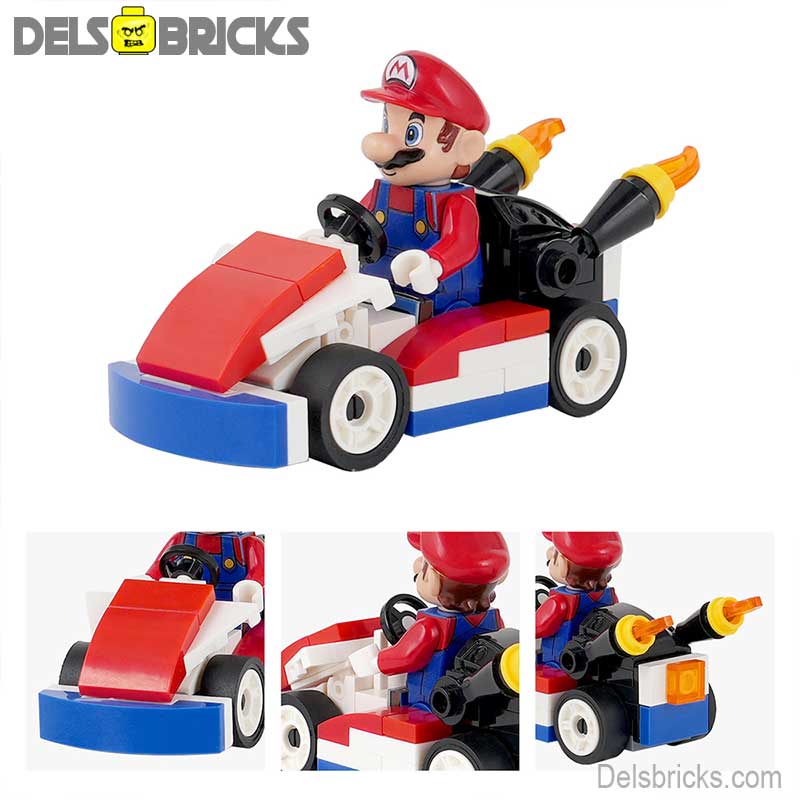 Mario Kart Brothers Super Mario Lego Minifigures Custom Toys