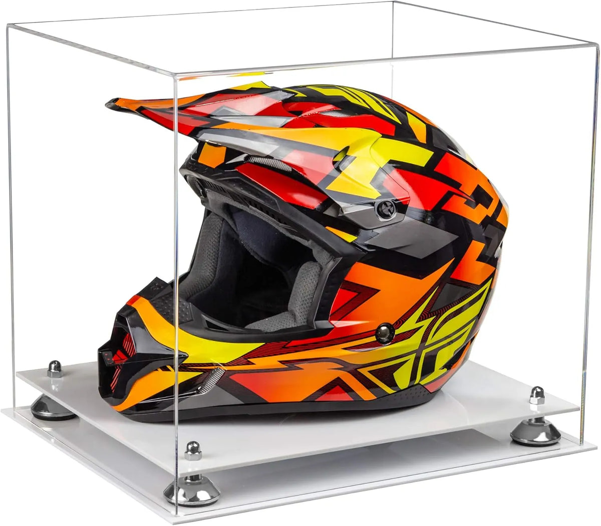 Motorcycle Nascar or Motocross Racing Helmet Display Case - Clear (A024/V61)