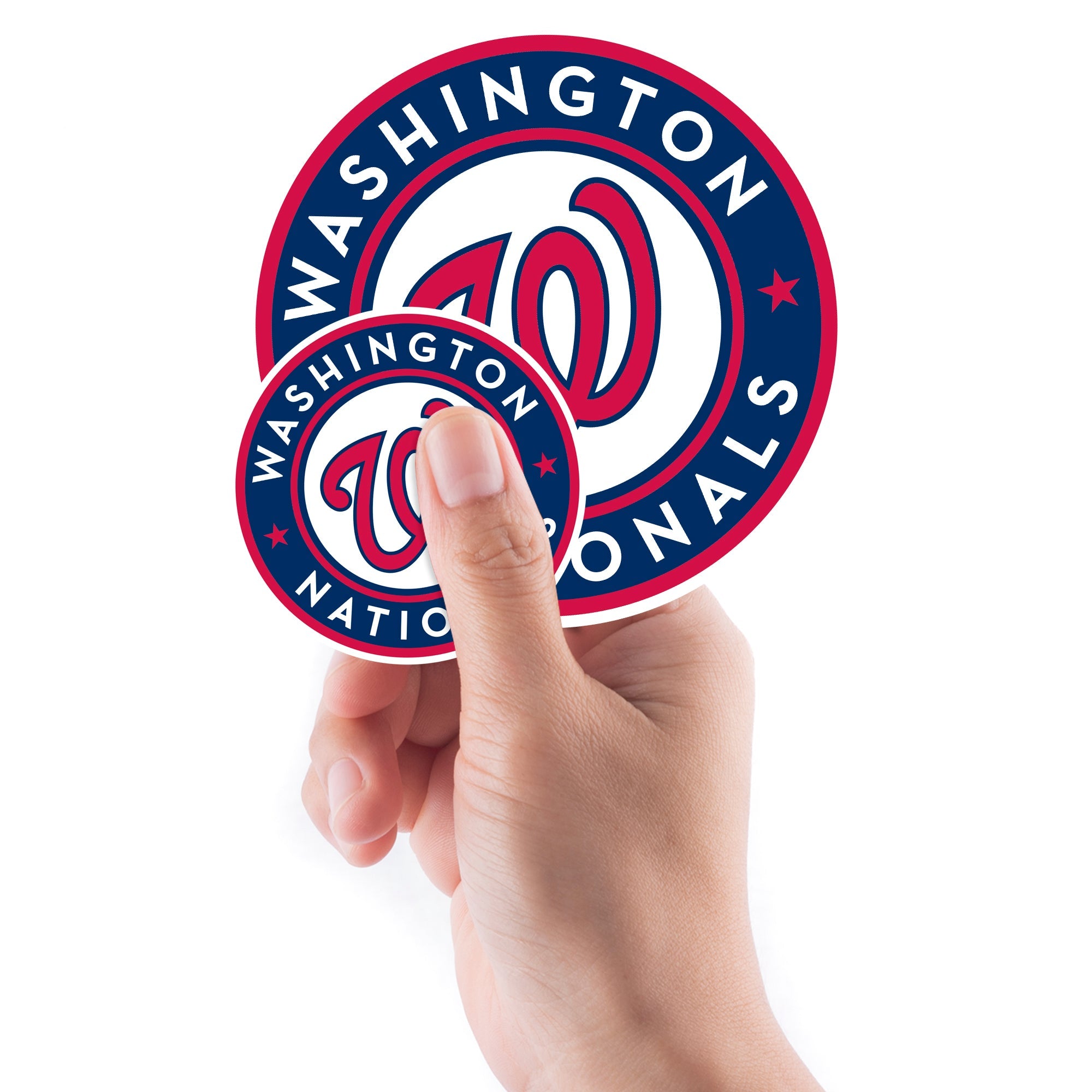 Washington Nationals - 5 Logo Minis (Mixed Sizes) - Official MLB - Reusable Vinyl Decals