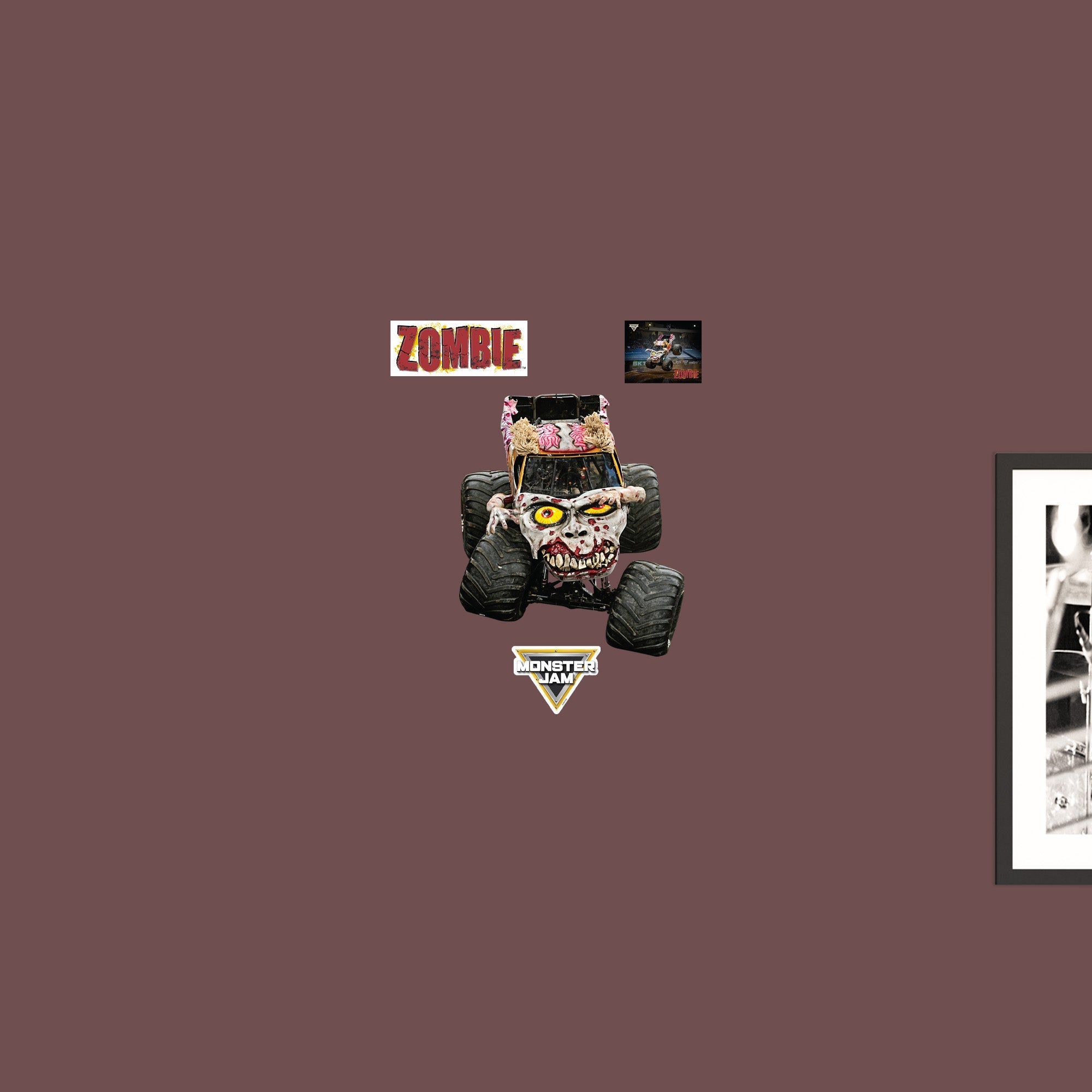 Zombie - Monster Jam - RealBig Collection - Official Monster Jam - Reusable Vinyl Wall Decals