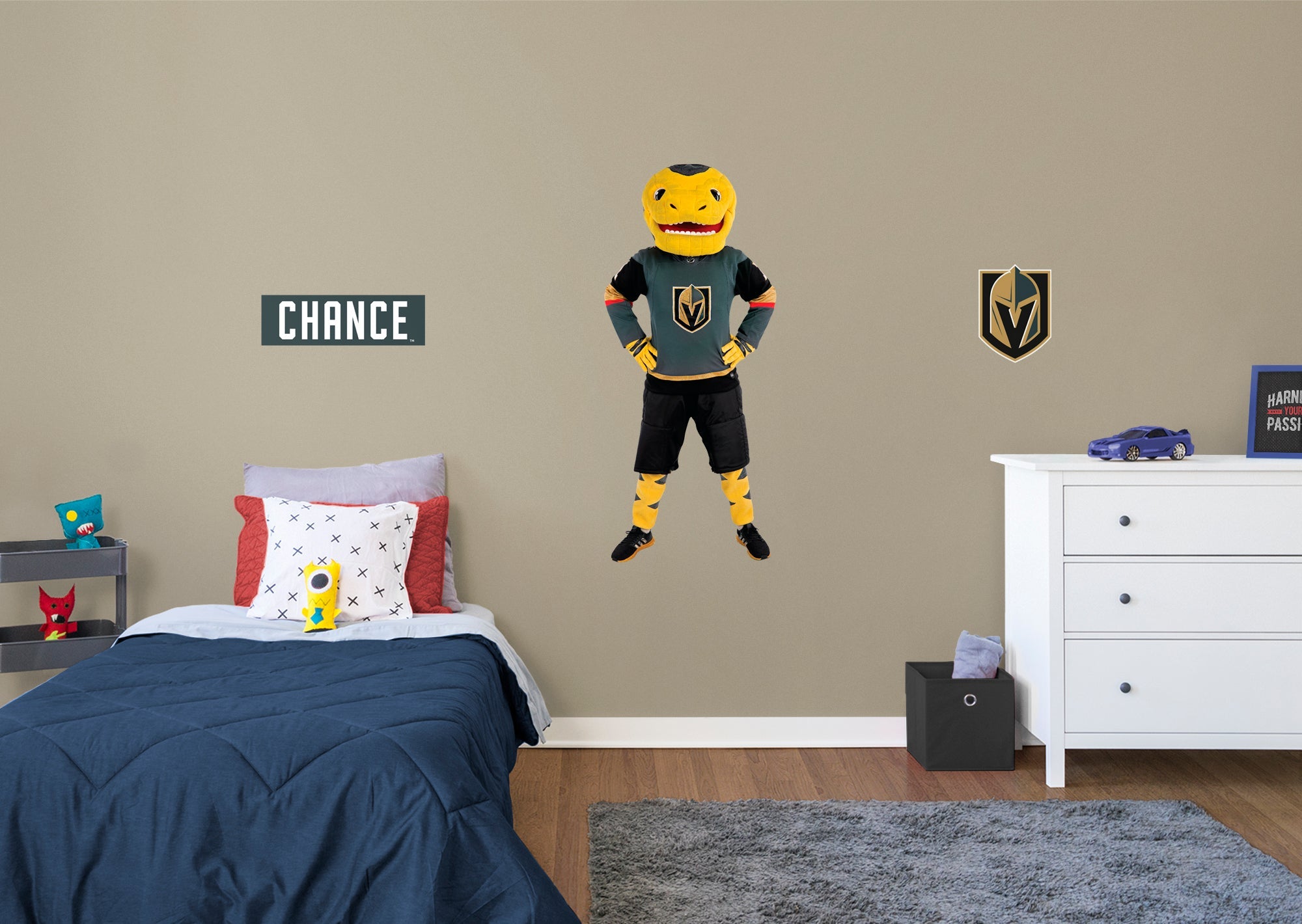 Chance Mascot - RealBig Collection - Official NHL - Vegas Golden Knights - Reusable Vinyl Wall Decals