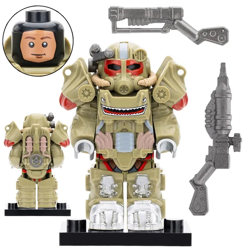 Fallout Tan T-60 Power Armor Custom Minifig