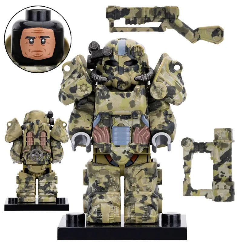 Fallout Green T-60 Power Armor Custom Minifig