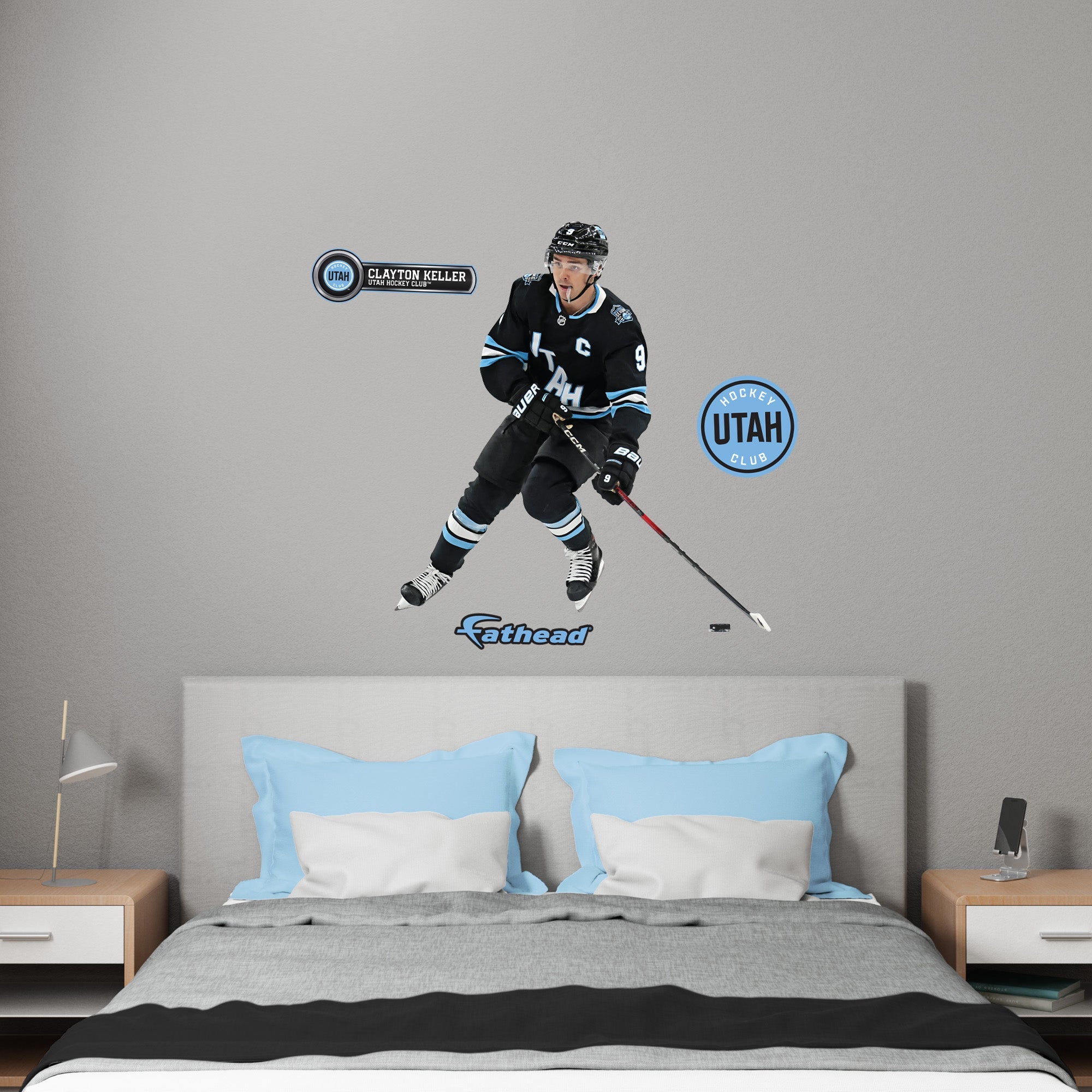 Clayton Keller - Realbig Collection - Official NHL - Utah Mammoth - Reusable Vinyl Wall Decals