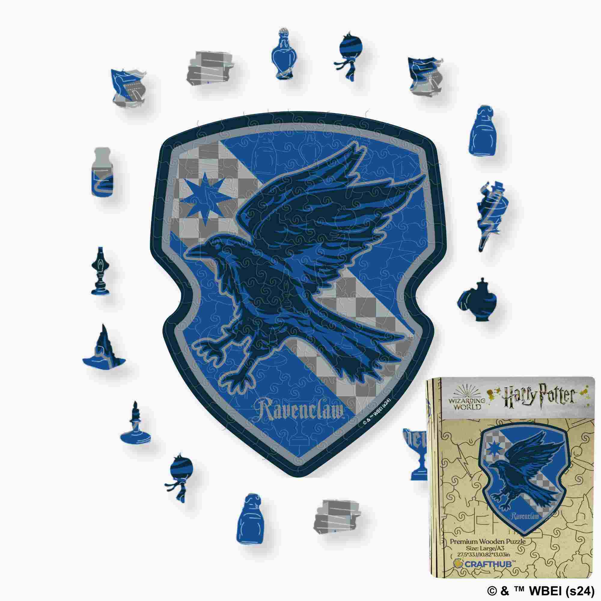 Harry Potter - Ravenclaw Crest - House Prides Wooden Jigsaw Puzzle
