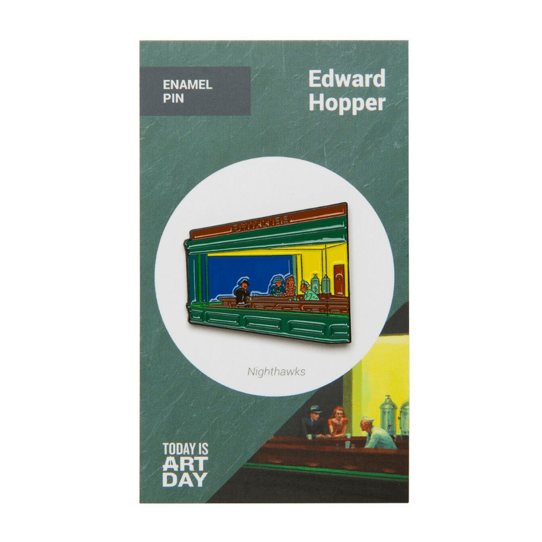 Nighthawks by Edward Hopper Enamel Pin - Today is Art Day