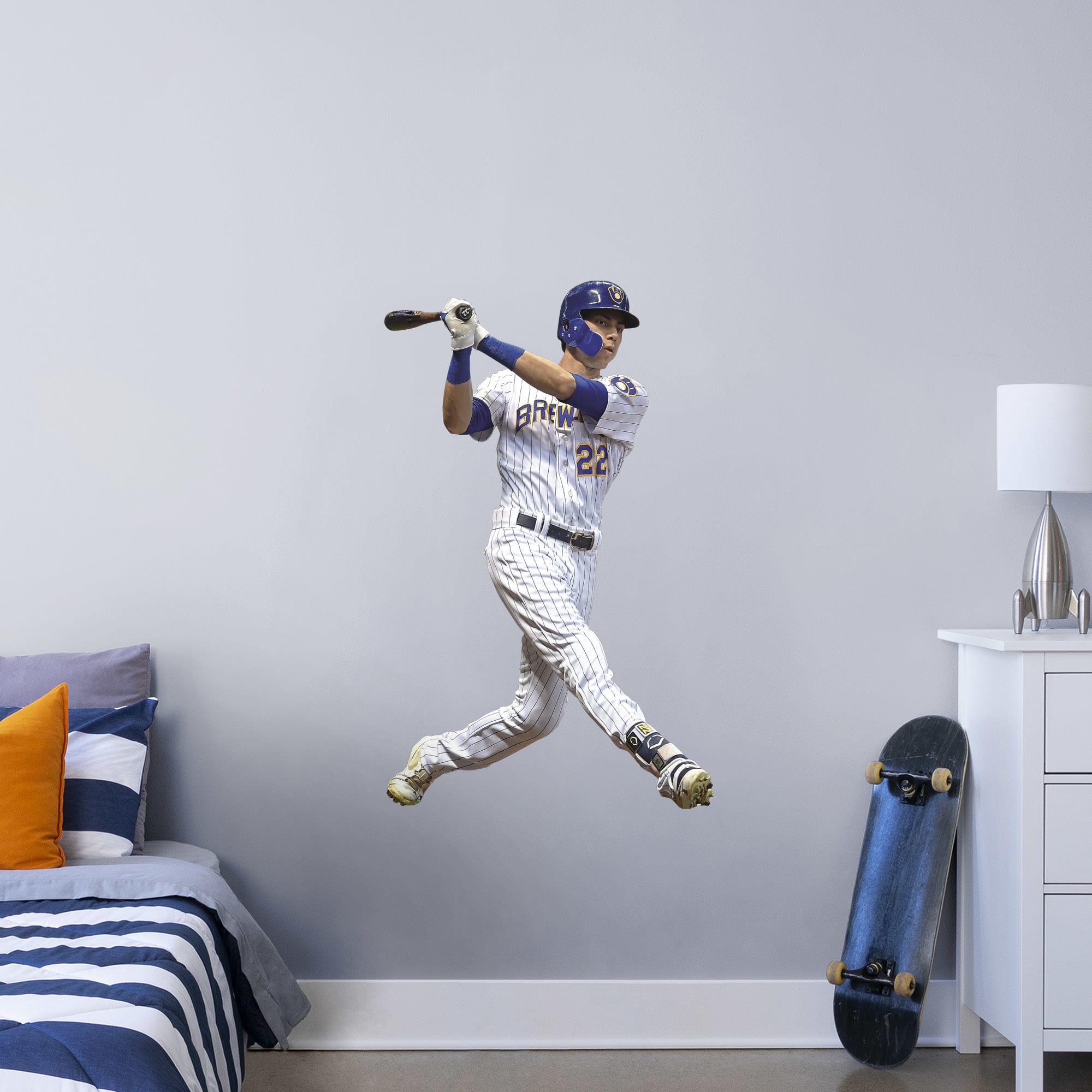Christian Yelich - RealBig Collection - Official MLB - Milwaukee Brewers - Reusable Vinyl Wall Decals #1