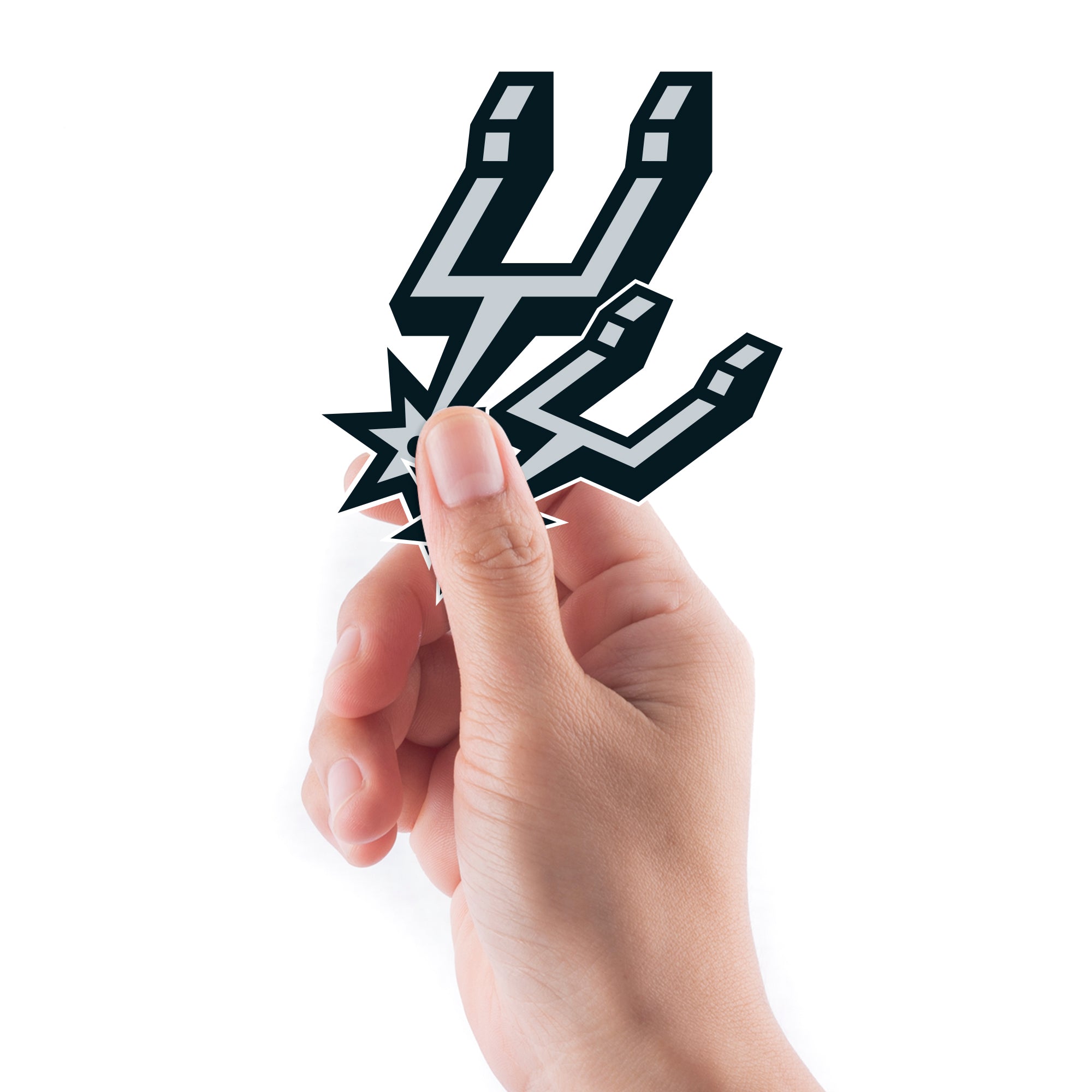 San Antonio Spurs - 5 Logo Minis (Mixed Sizes) - Official NBA - Reusable Vinyl Decals