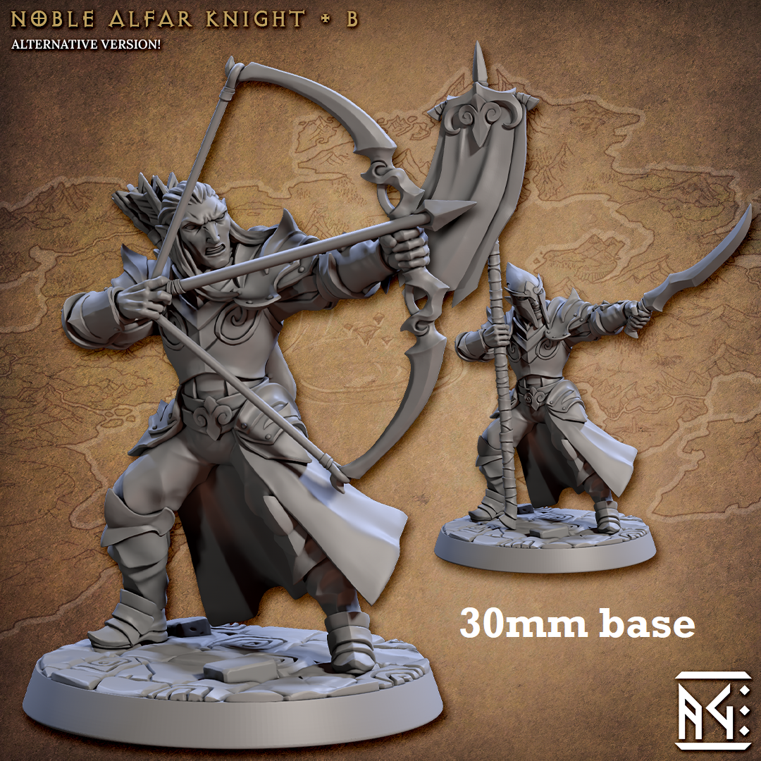 Noble Alfar Knight: Sculpt B (Male High Elf Ranger / Bannerman)