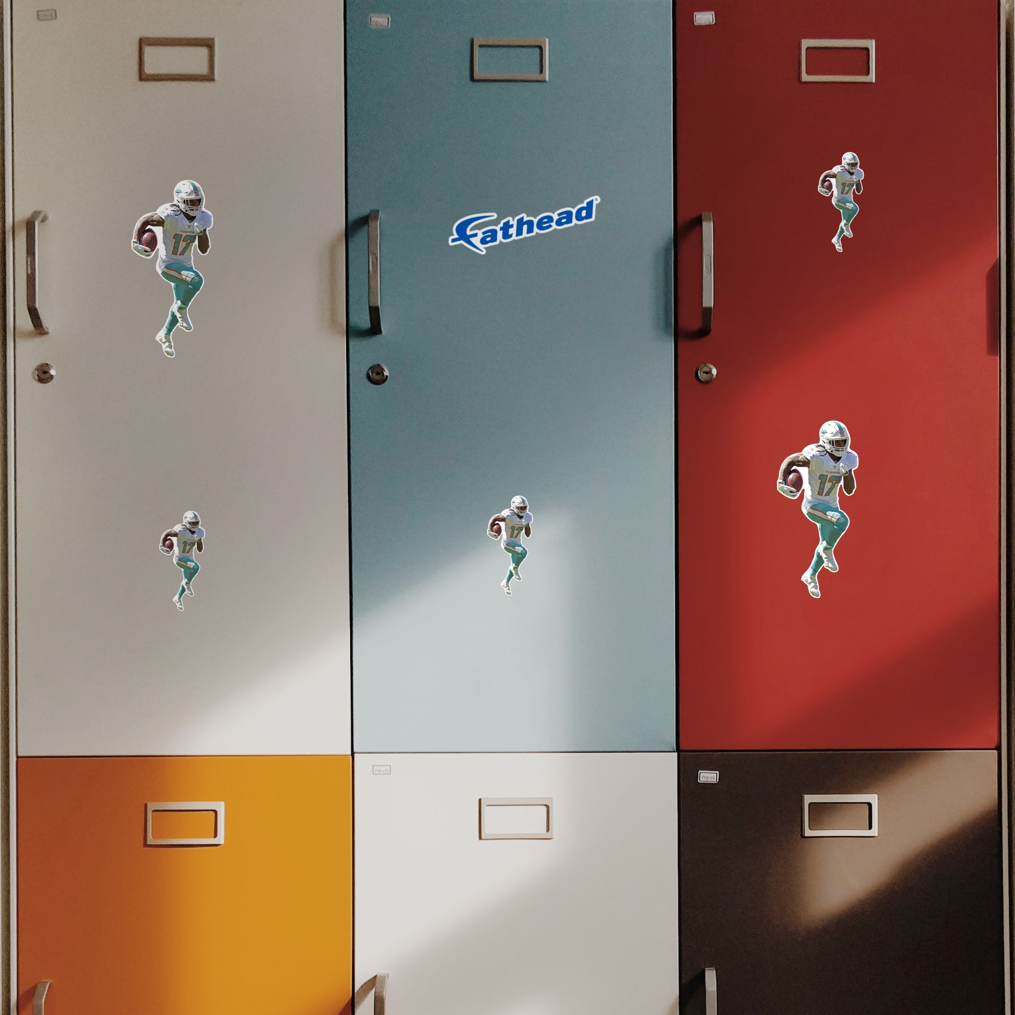 Jaylen Waddle - 5 Minis (Mixed Sizes) - Official NFL - Miami Dolphins - Reusable Vinyl Decals