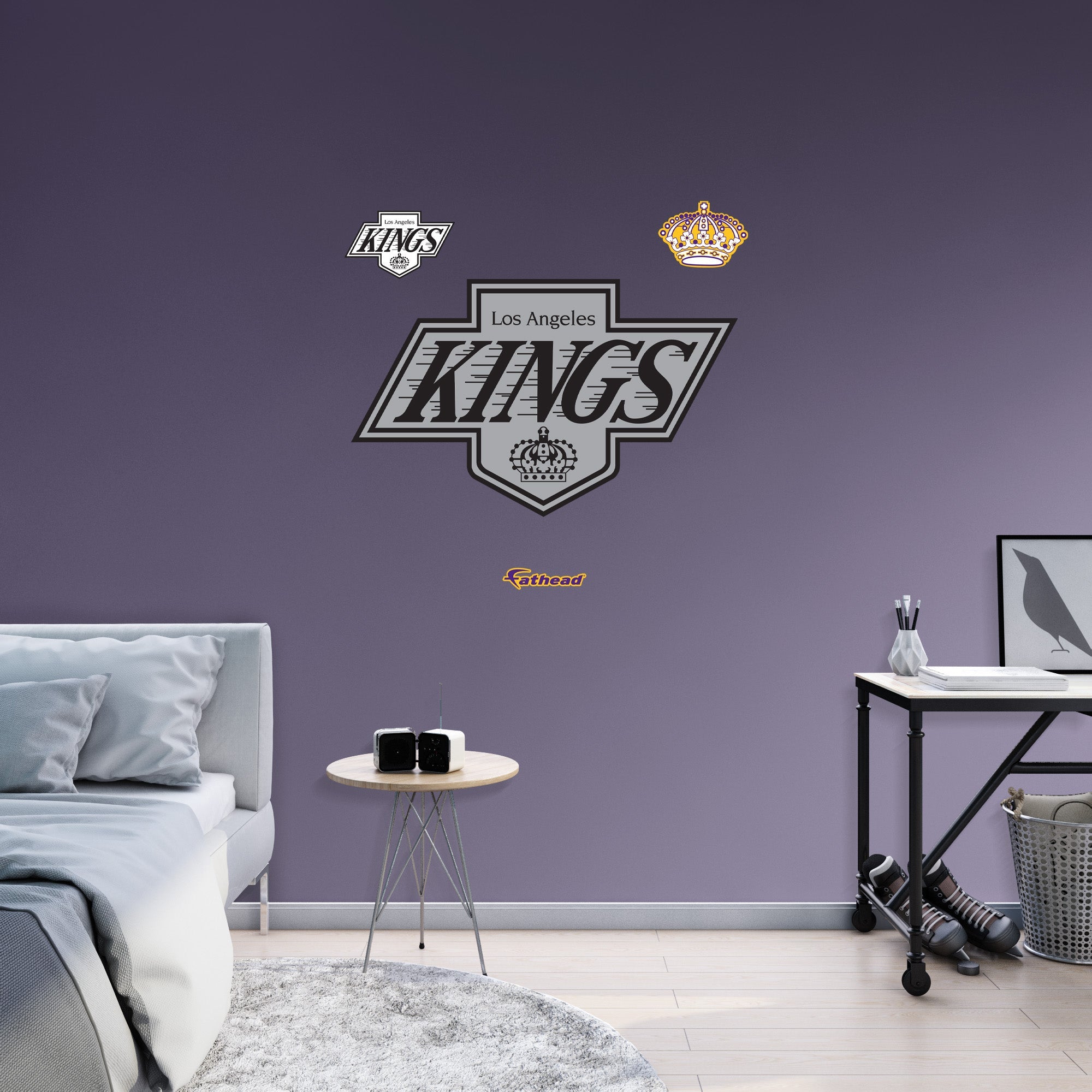 Los Angeles Kings - RealBig Vintage Logo Collection - Official NHL - Reusable Vinyl Wall Decals