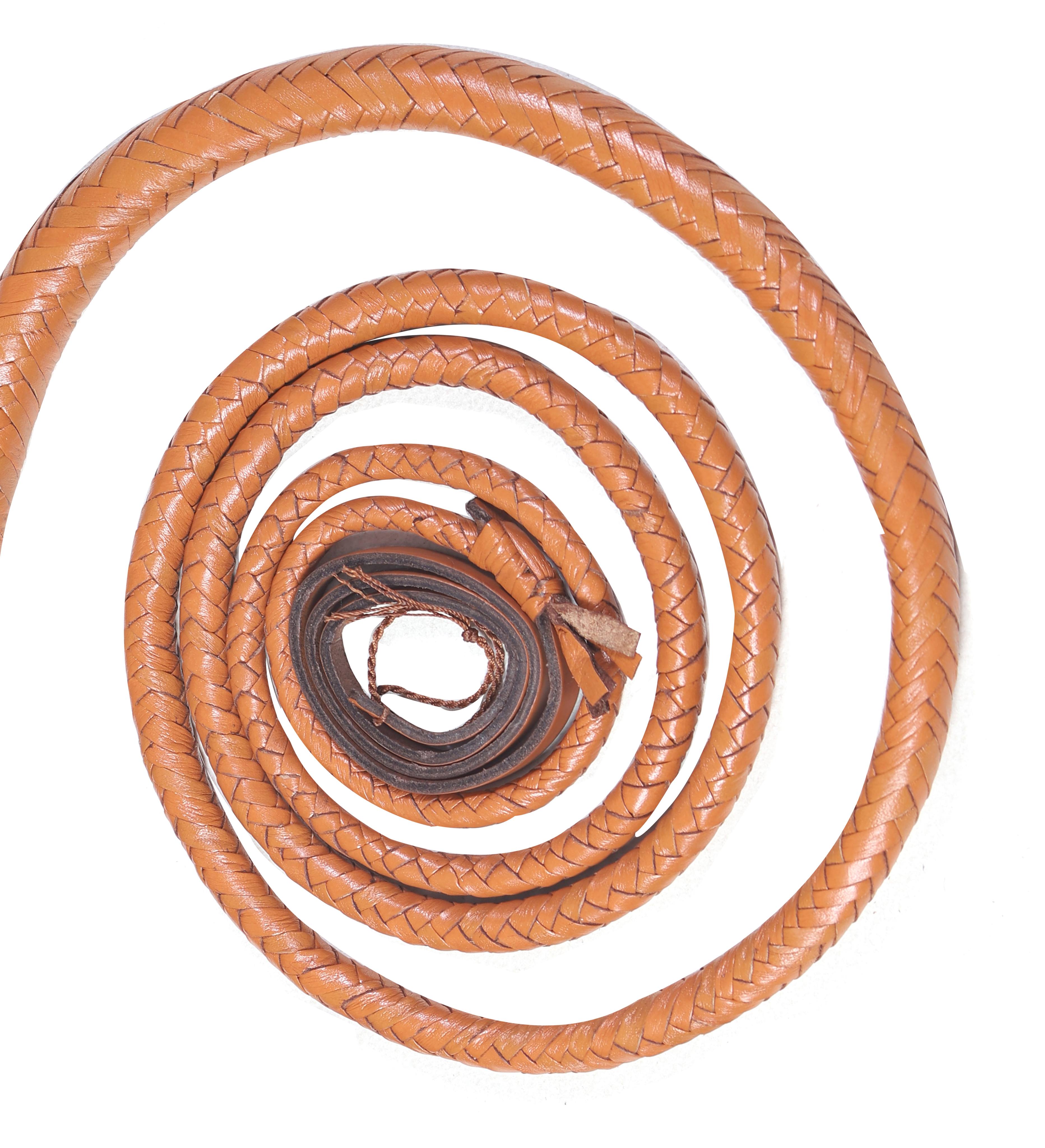 Genuine Tan Leather Bull Whip for Sale Online (4ft–16ft)