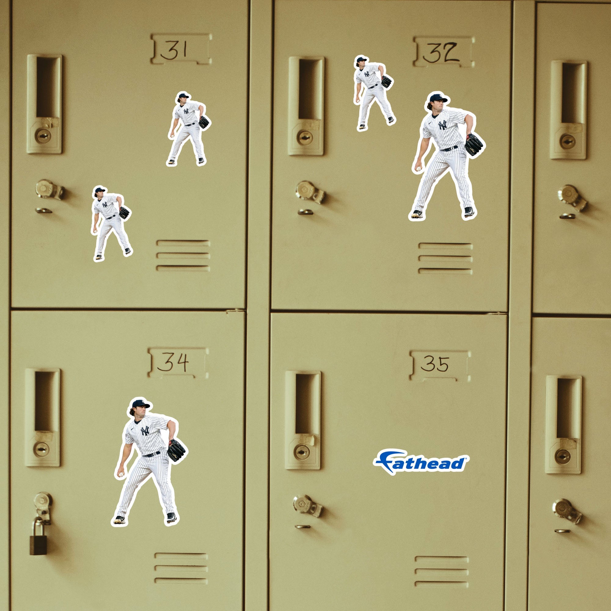 Gerrit Cole - 5 Player Minis (Mixed Sizes) - Official MLB - New York Yankees - Reusable Vinyl Decals