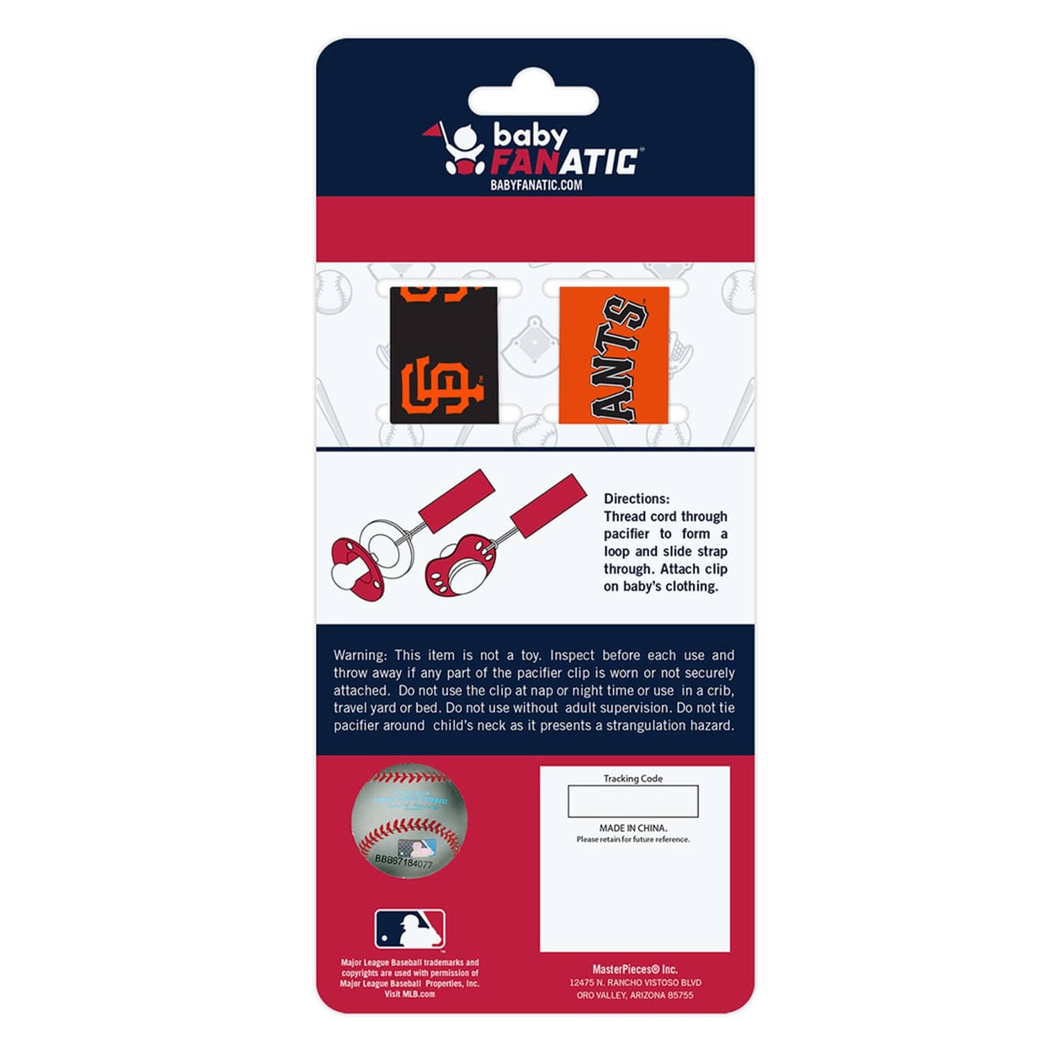 San Francisco Giants - Pacifier Clip 2-Pack