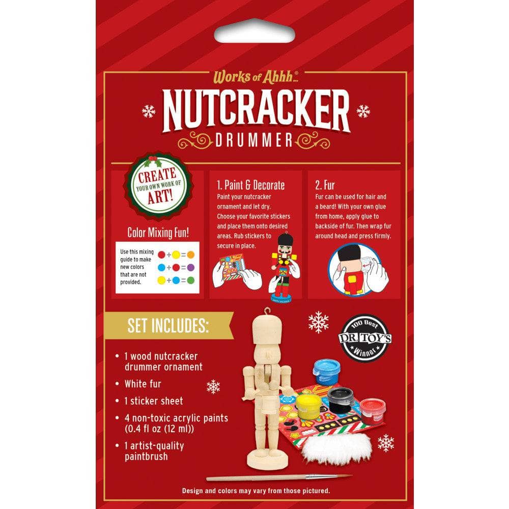 Nutcracker Drummer Ornament Wood Paint Kit