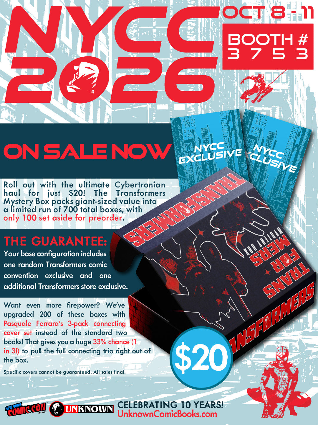 [6 BOX PACK] UNKNOWN COMICS NYCC MYSTERY BOX COLLECTION 2026 (10/28/2026)