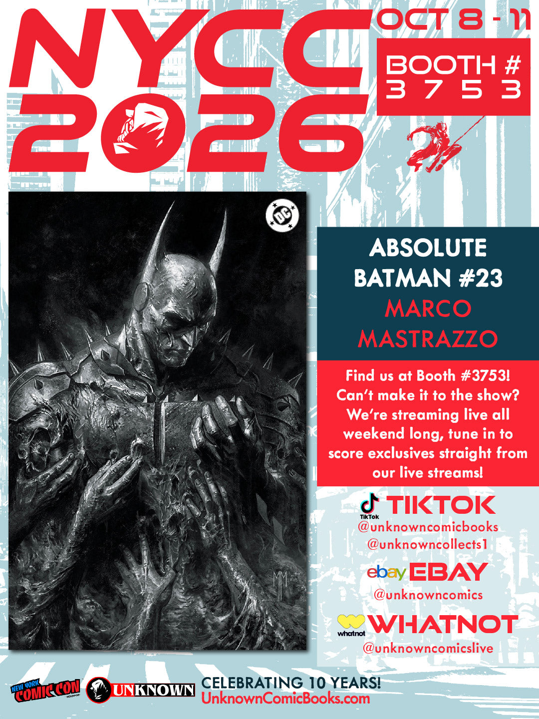 [BLACK & WHITE] ABSOLUTE BATMAN #23 MARCO MASTRAZZO NYCC EXCLUSIVE VAR (10/28/2026)