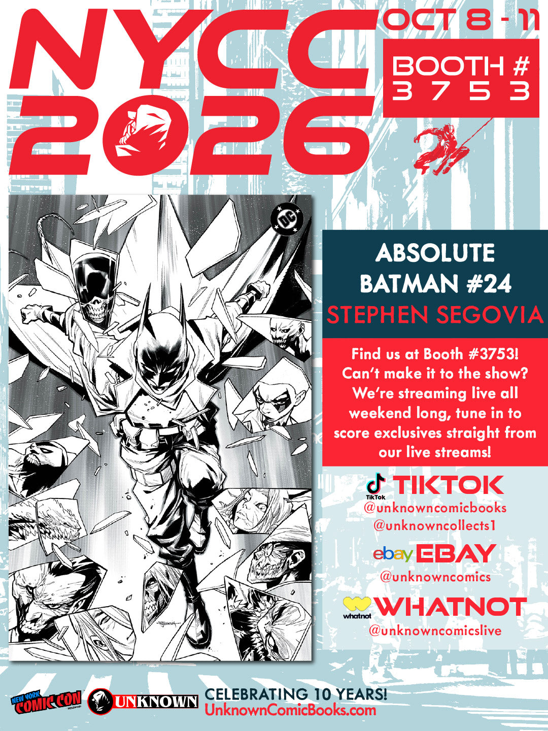 [BLACK & WHITE] ABSOLUTE BATMAN #24 STEPHEN SEGOVIA NYCC EXCLUSIVE VIRGIN VAR (10/28/2026)