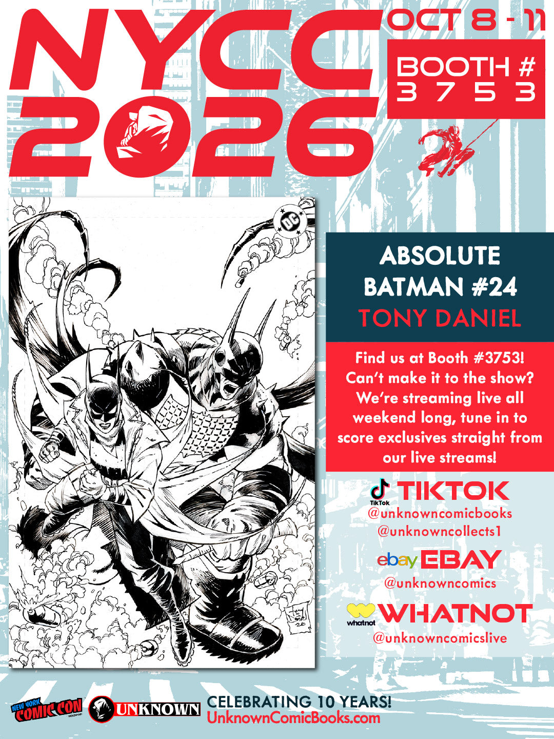 [BLACK & WHITE] ABSOLUTE BATMAN #24 TONY DANIEL NYCC EXCLUSIVE VIRGIN VAR (10/28/2026)