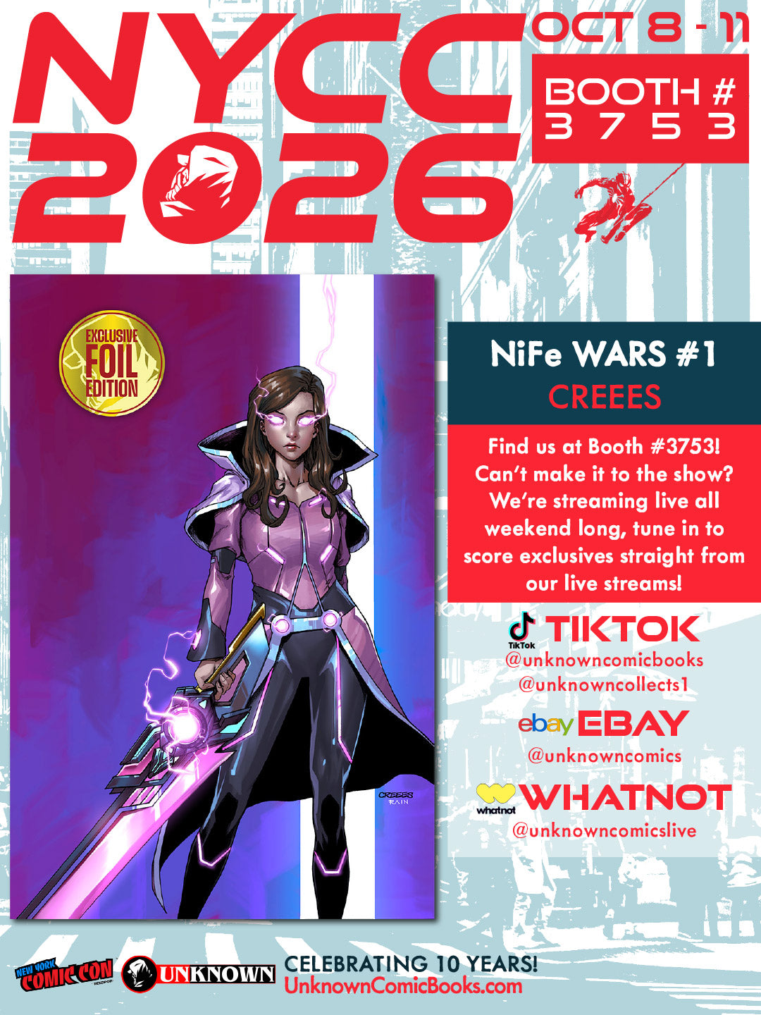 [FOIL] NiFe WARS #1 CREEES NYCC EXCLUSIVE VIRGIN VAR (10/28/2026)