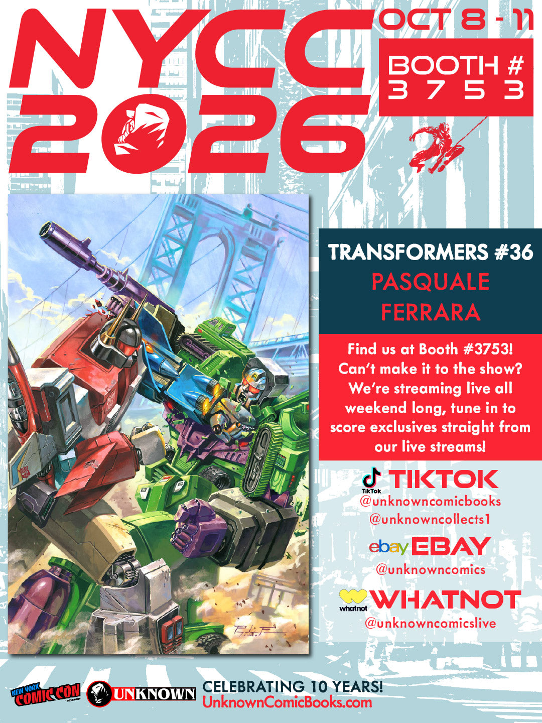 TRANSFORMERS #36 PASQUALE FERRARA NYCC EXCLUSIVE VIRGIN VAR (10/28/2026)