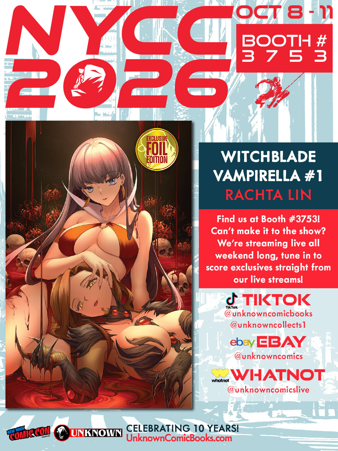 [FOIL] WITCHBLADE VAMPIRELLA #1 (ONE SHOT) RACHTA LIN NYCC EXCLUSIVE VIRGIN VAR (10/28/2026)