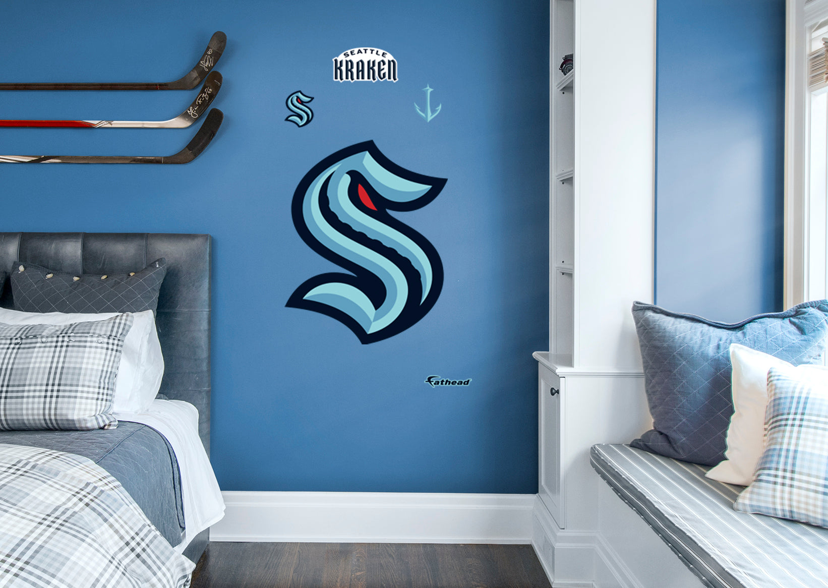 Seattle Kraken - RealBig Logo Collection - Official NHL - Reusable Vinyl Wall Decals