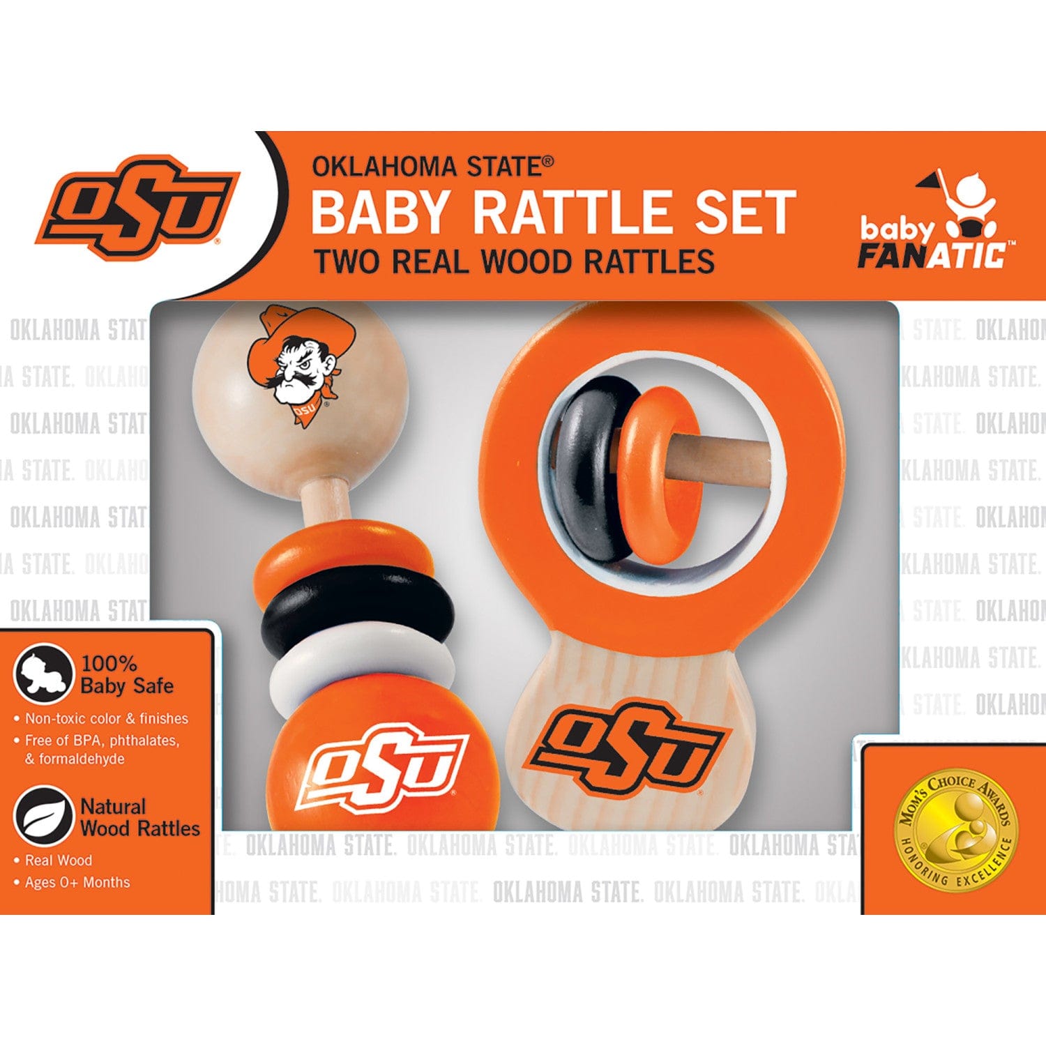Oklahoma State Cowboys - Baby Rattles 2-Pack