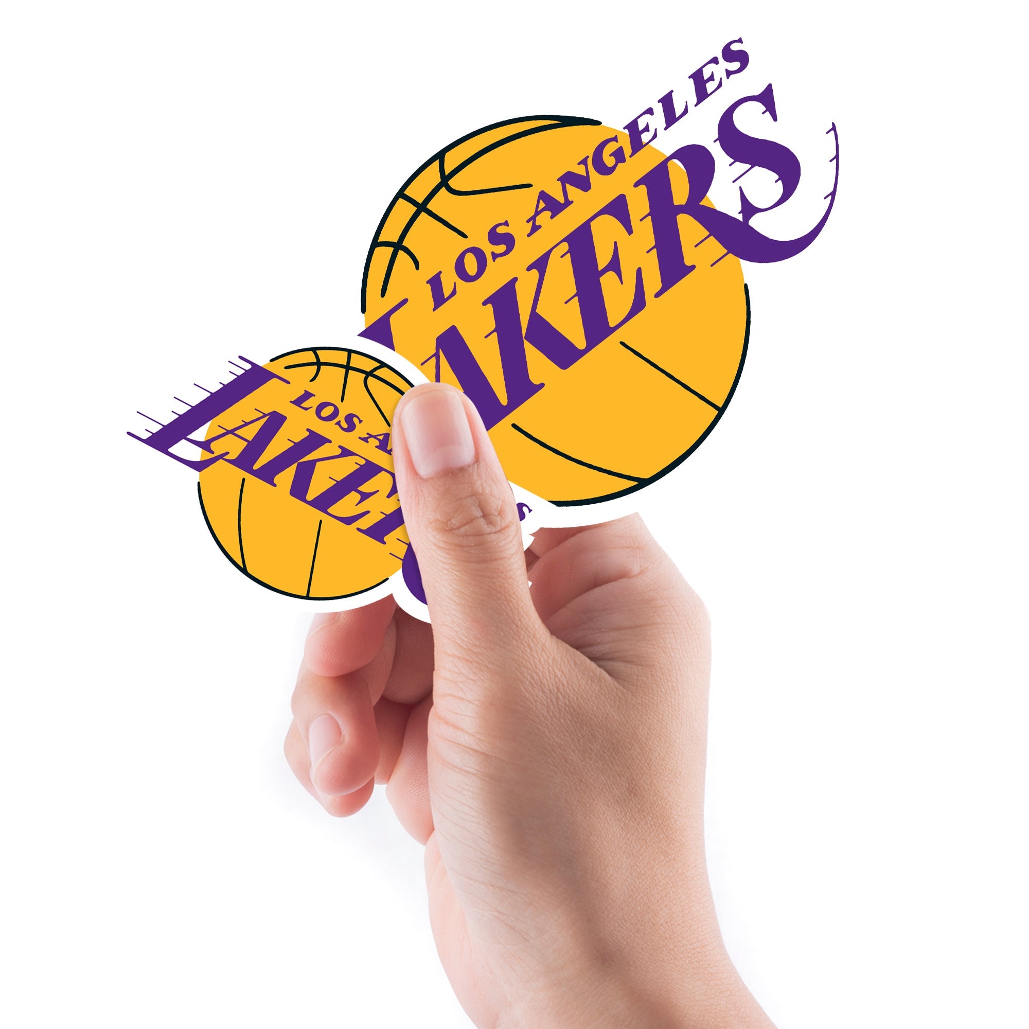 Los Angeles Lakers - 5 Logo Minis (Mixed Sizes) - Official NBA - Reusable Vinyl Decals