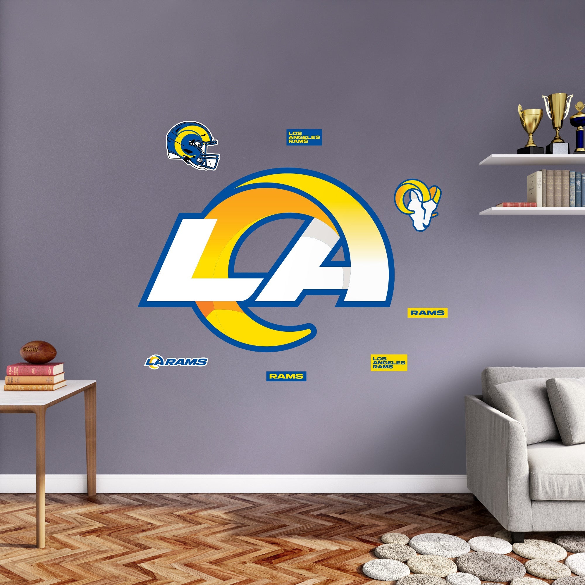 Los Angeles Rams - RealBig LA Logo Collection - Official NFL - Reusable Vinyl Wall Decals