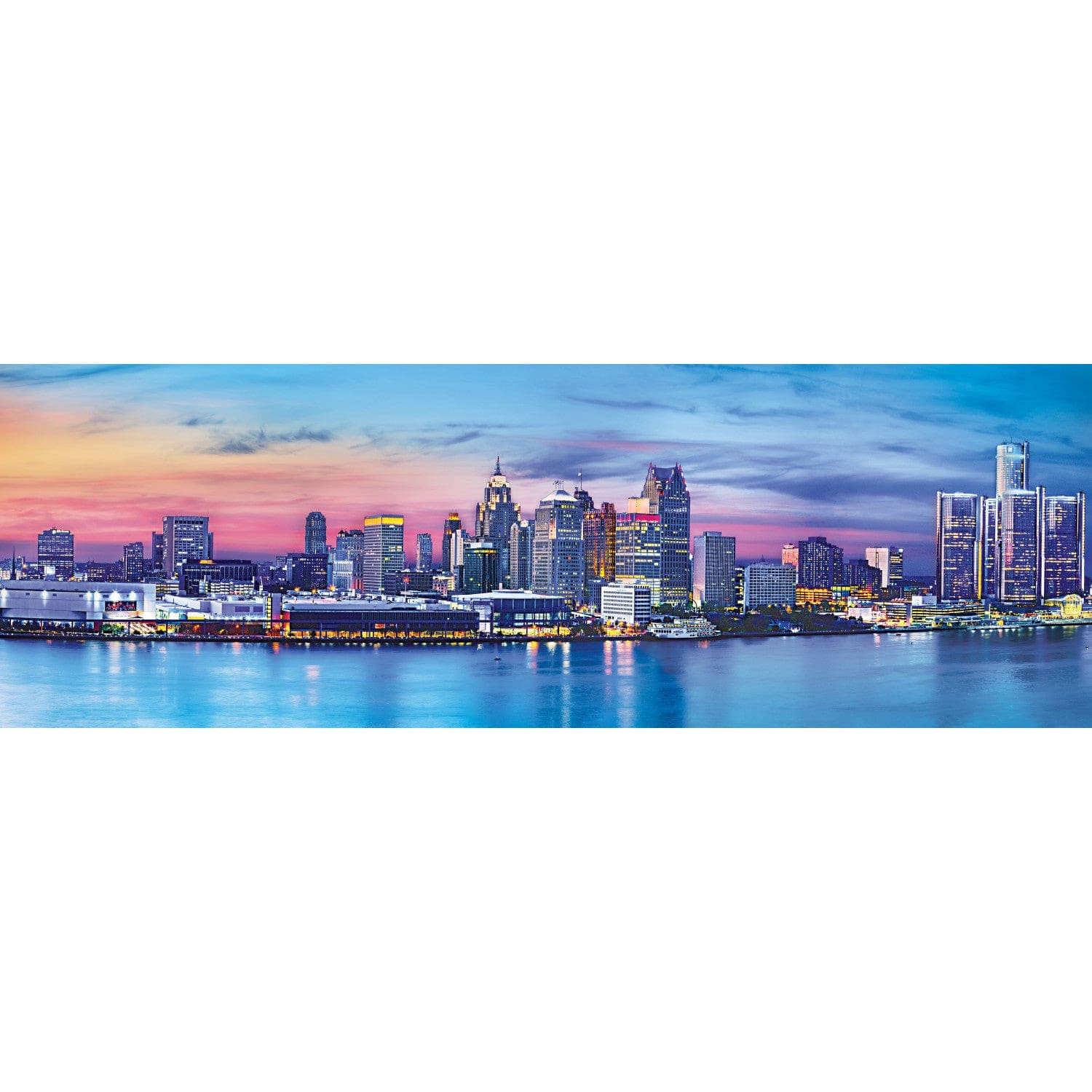 Detroit, Michigan 1000 Piece Panoramic Jigsaw Puzzle