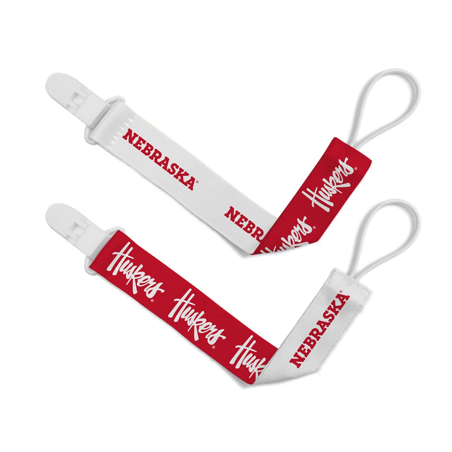 Nebraska Cornhuskers - Pacifier Clip 2-Pack