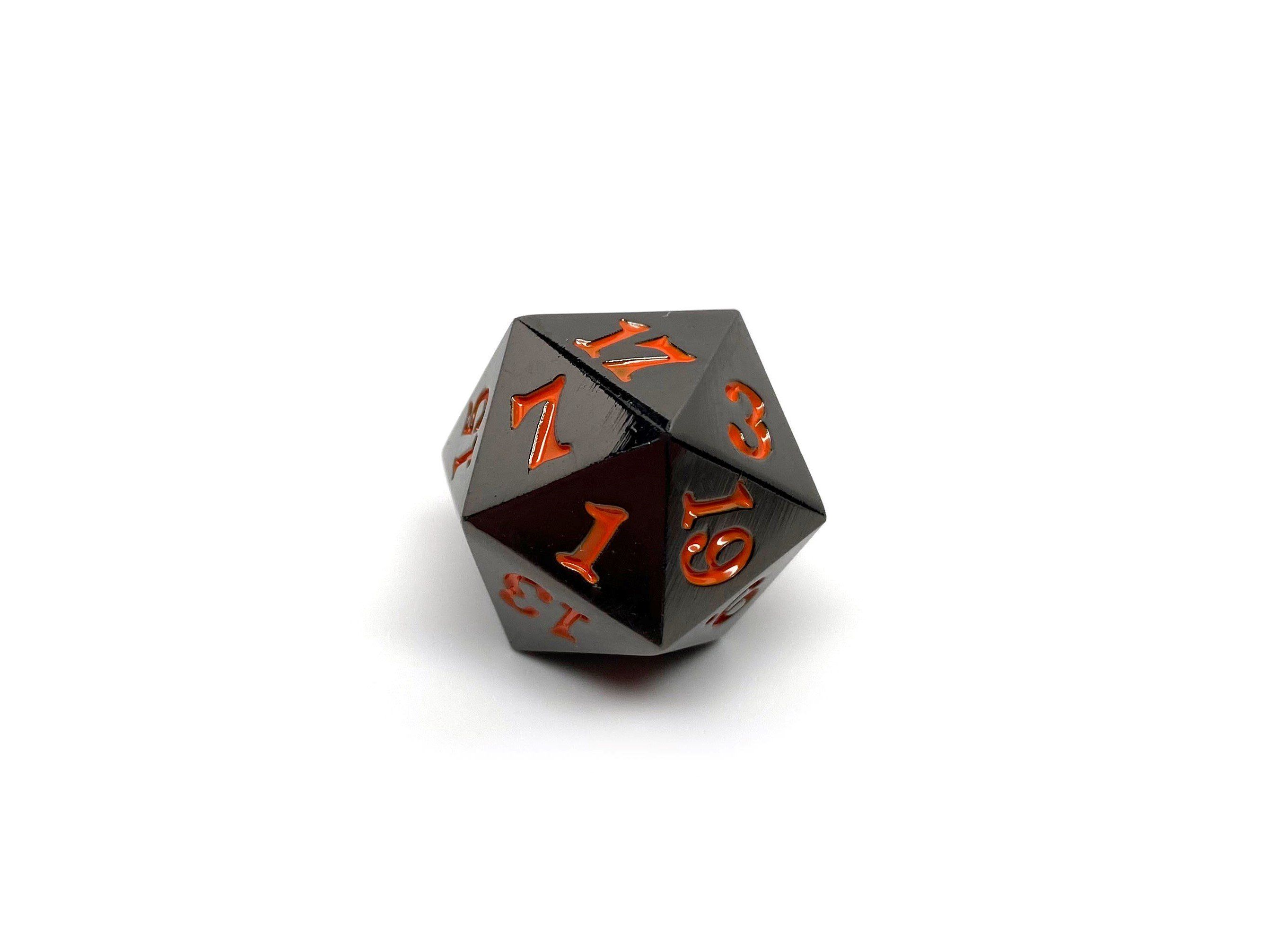 Gun Metal D20 - Signature Font -  Orange Font