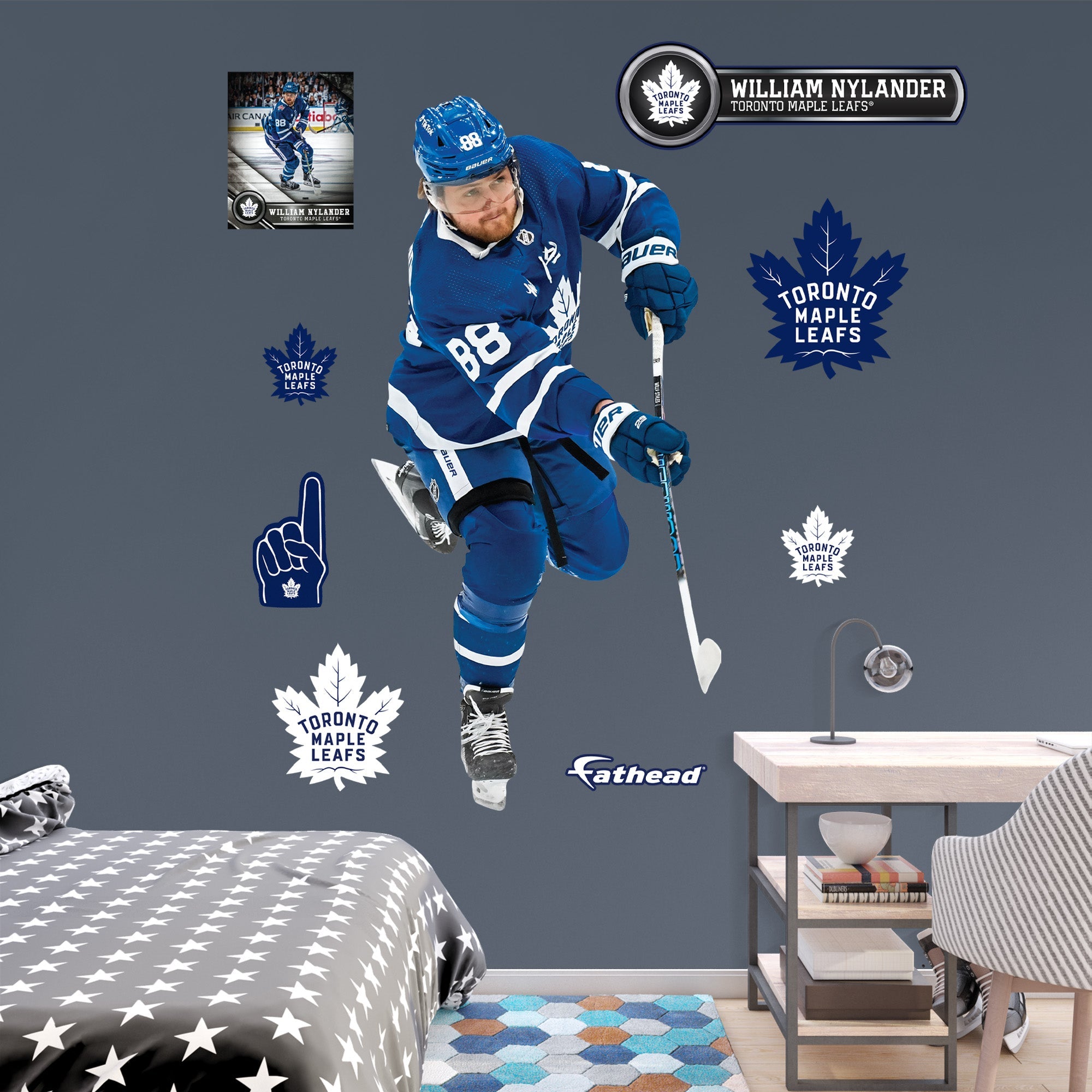 William Nylander - RealBig Collection - Official NHL - Toronto Maple Leafs - Reusable Vinyl Wall Decals