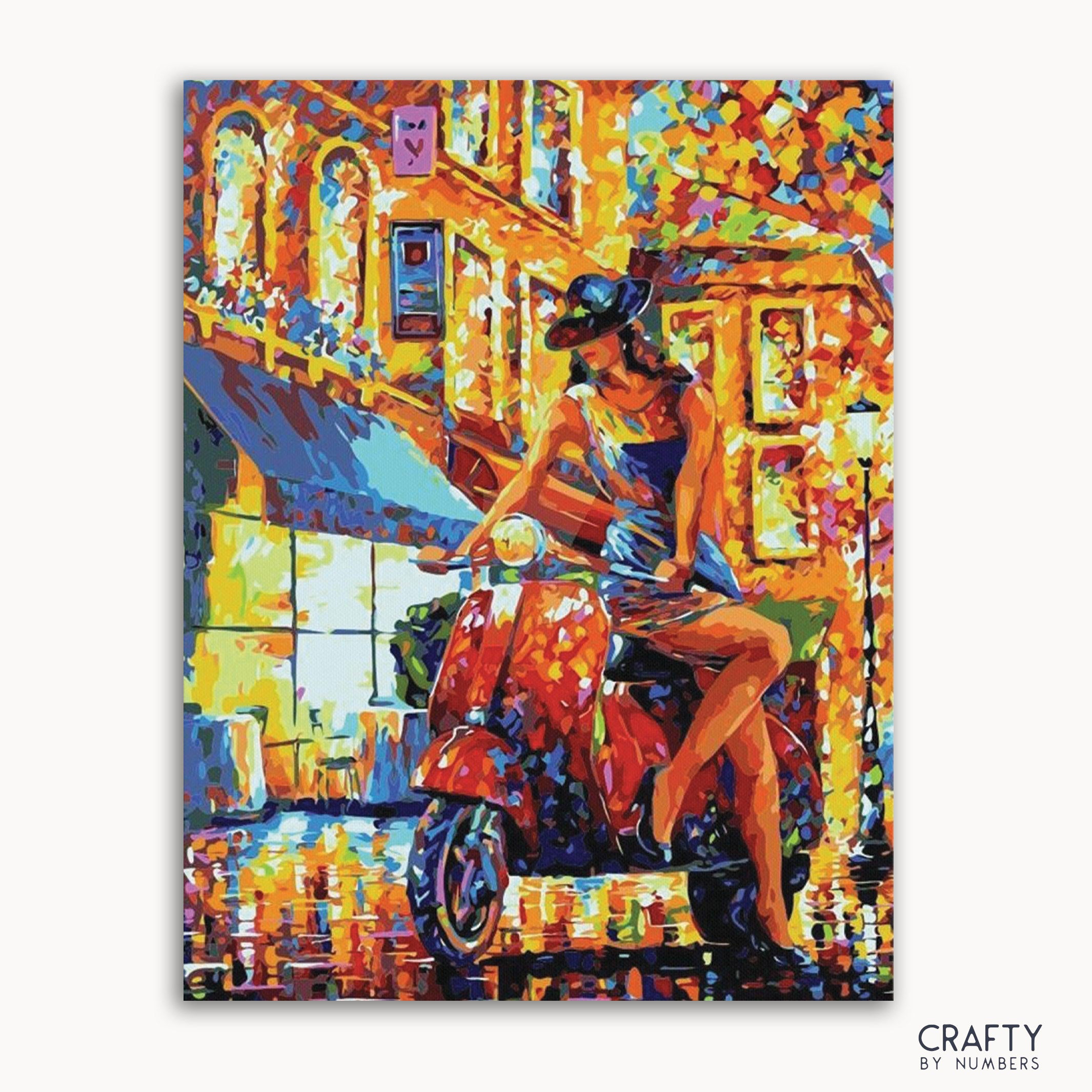 Painting Of Scoter Women In Italy