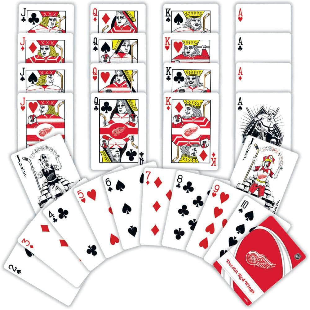 Detroit Red Wings Playing Cards - 54 Card Deck