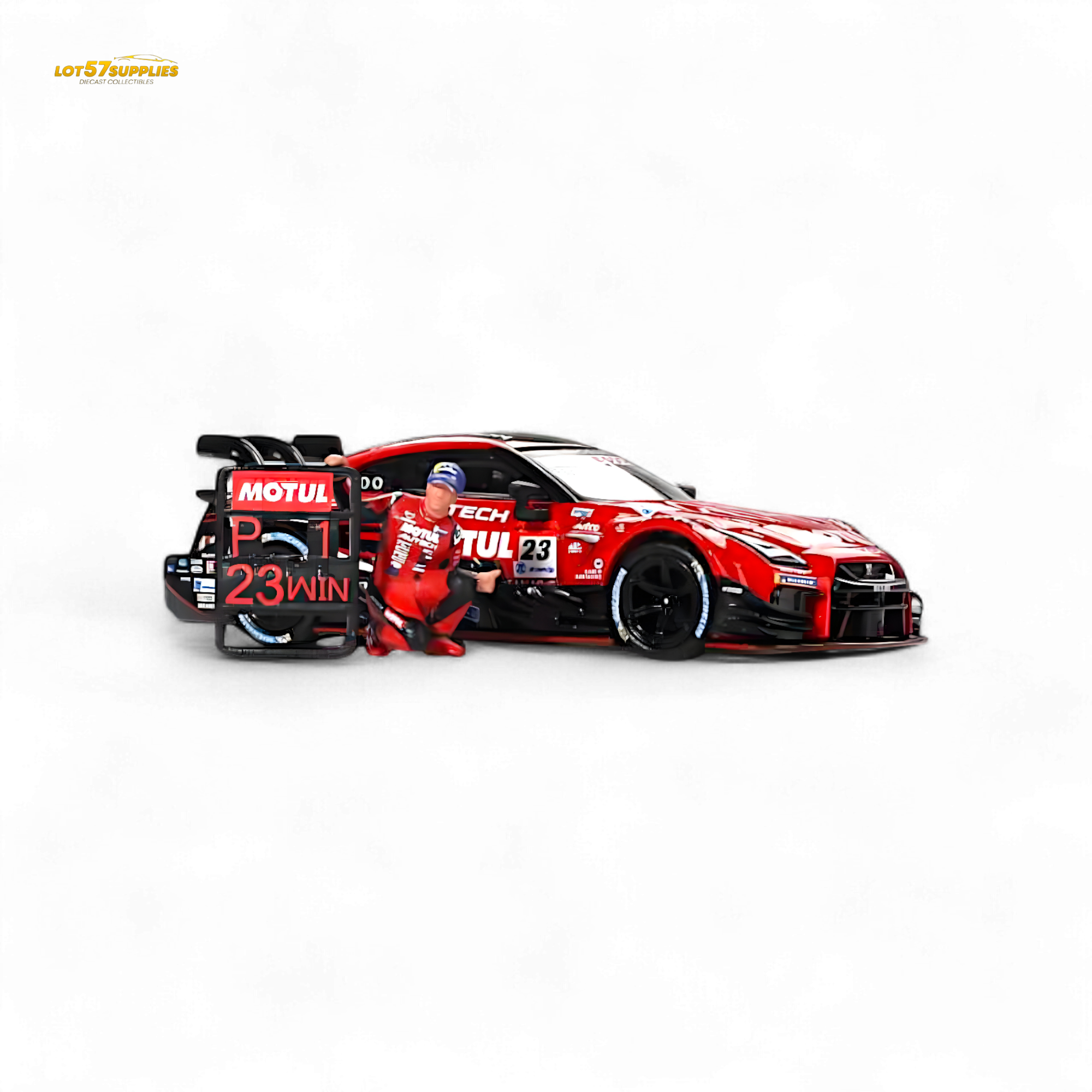 Mini-GT Nissan GT-R Nismo #23 "MOTUL AUTECH GT-T 2021" w/ Figure #875 1:64