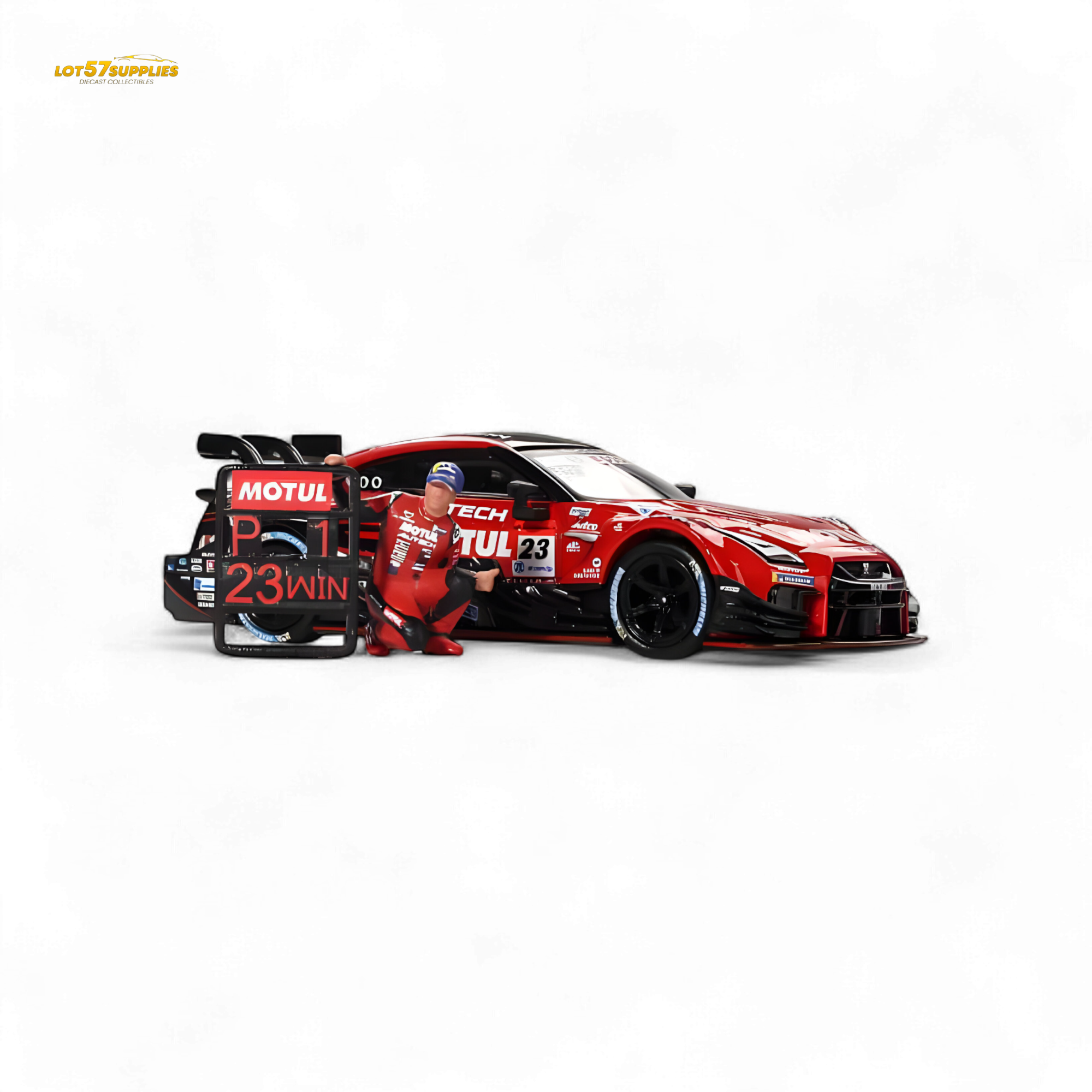 Mini-GT Nissan GT-R Nismo #23 "MOTUL AUTECH GT-T 2021" w/ Figure #875 1:64