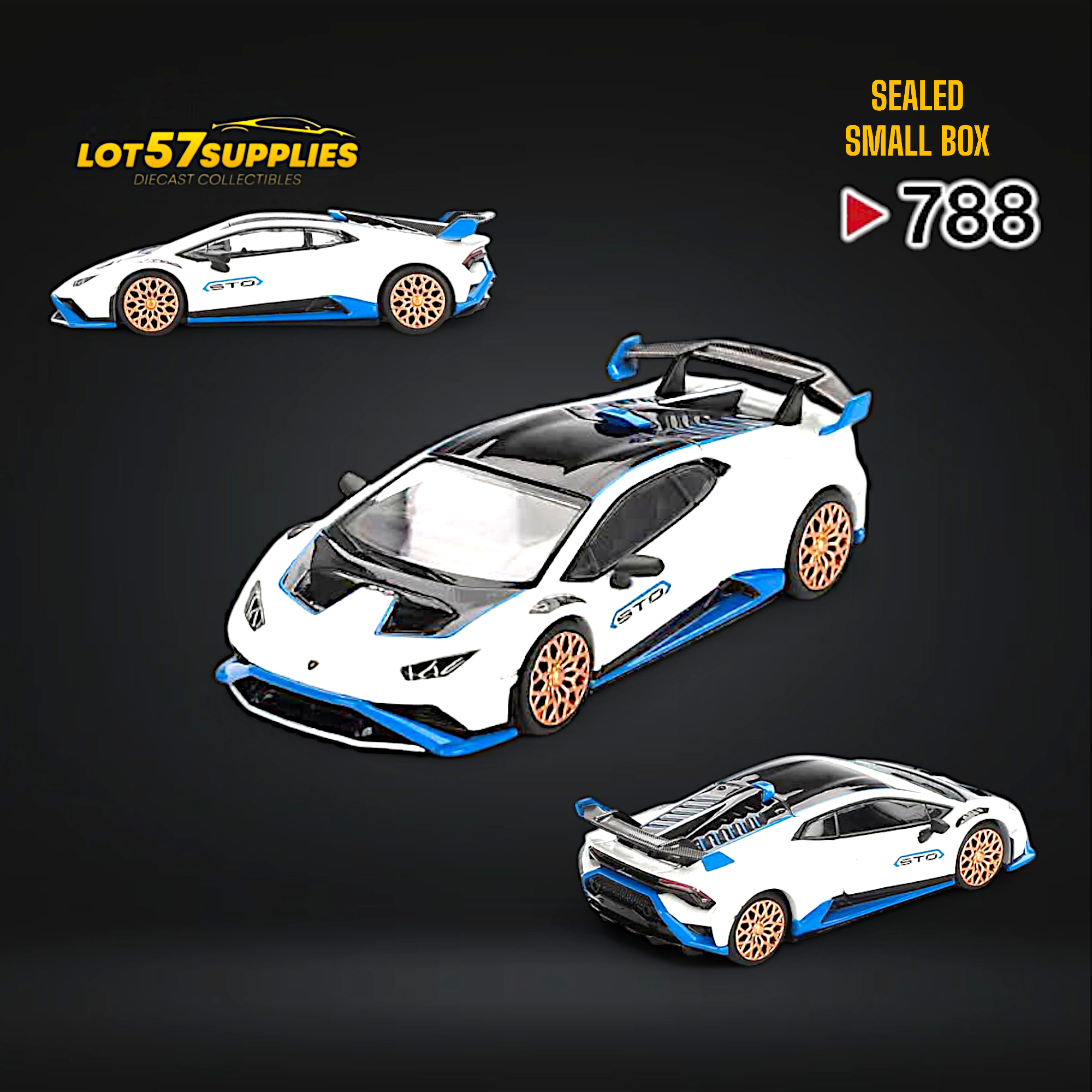 (Pre-Order) Mini-GT Lamborghini Huracán STO Bianco Asopo #788 1:64