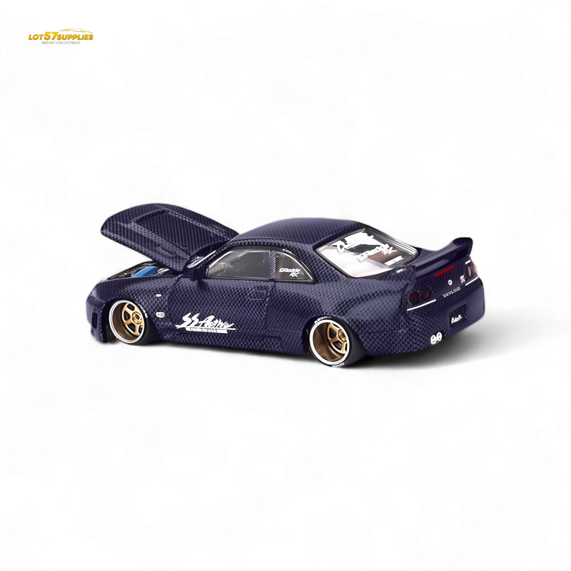 Mini GT x Kaido House Nissan Skyline GT-R (R33) Purple Active Carbon R V2 1:64 KHMG163