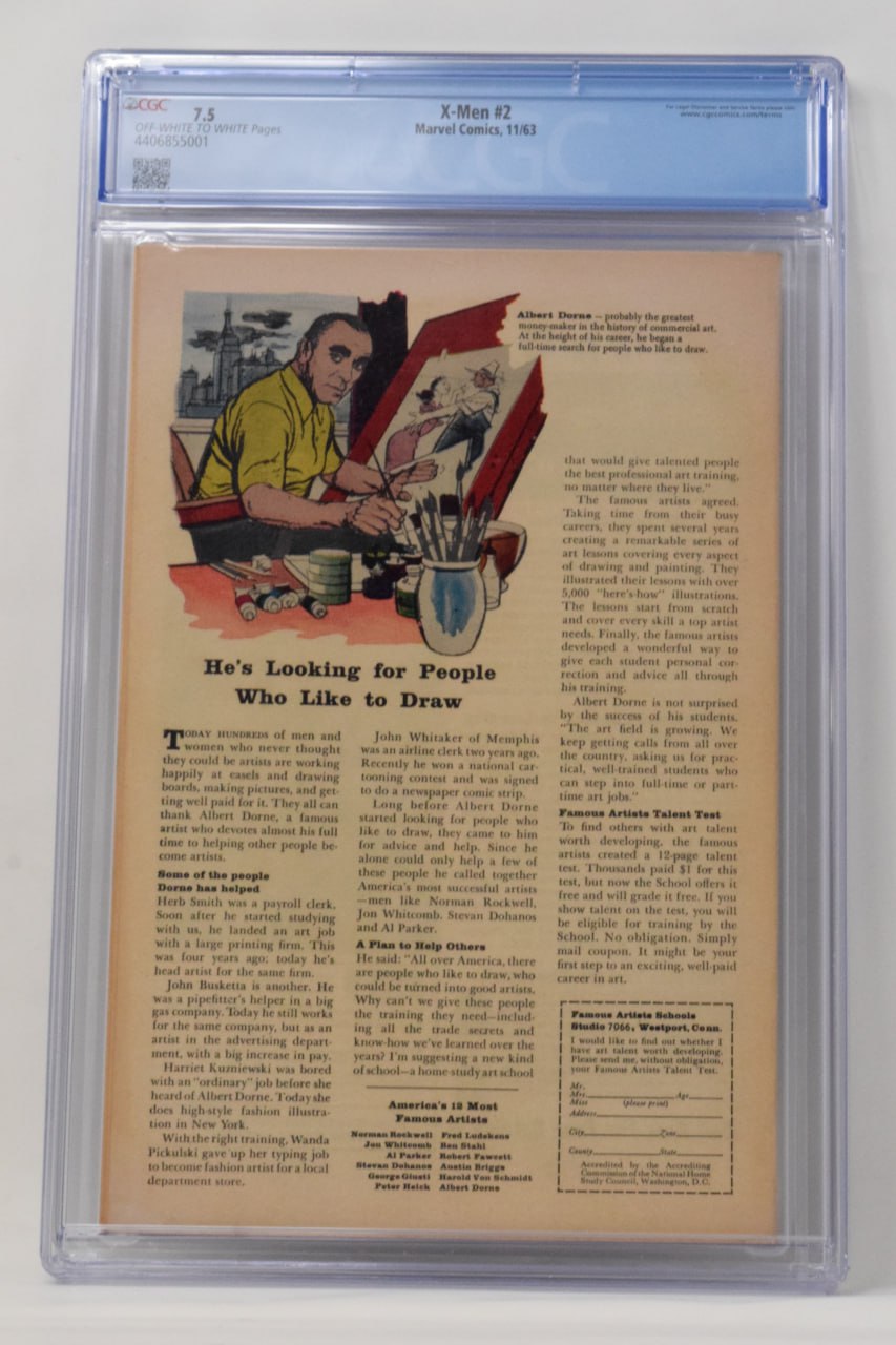 Uncanny X-Men 2 Marvel 1962 CGC 7.5 Stan Lee Jack Kirby 1st Vanisher