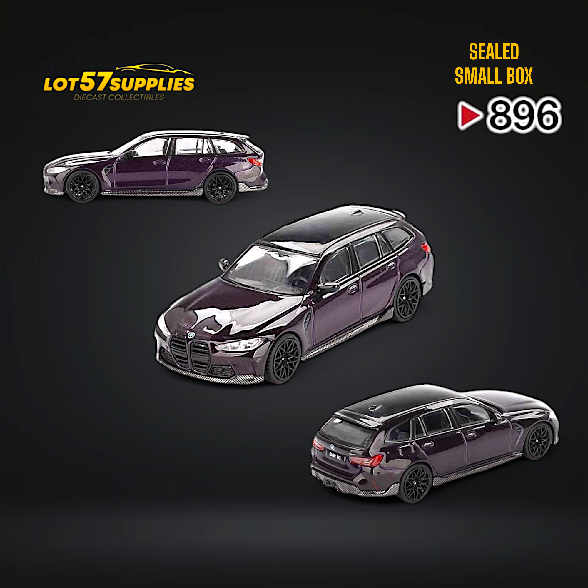 (Pre-Order) Mini-GT BMW M3 M Performance Touring Daytona Violet #896 1:64