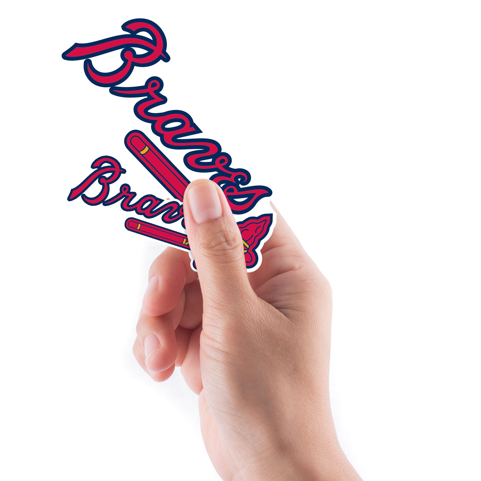 Atlanta Braves - 5 Logo Minis (Mixed Sizes) - Official MLB - Reusable Vinyl Decals