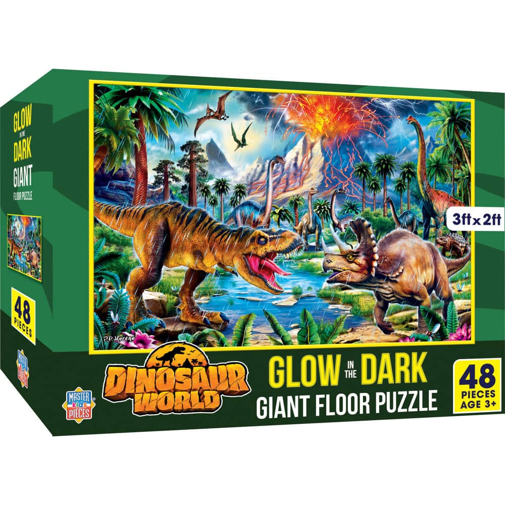 Glow in the Dark - Dinosaur World 48 Piece Floor Jigsaw Puzzle